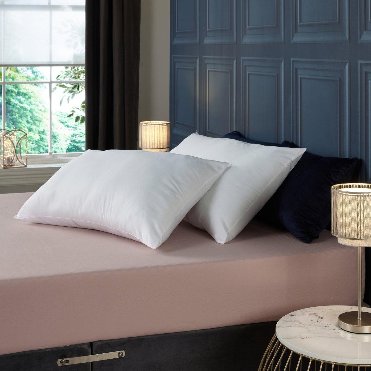 White - Downland - Downland's Soft Support Pillow Pair - 2