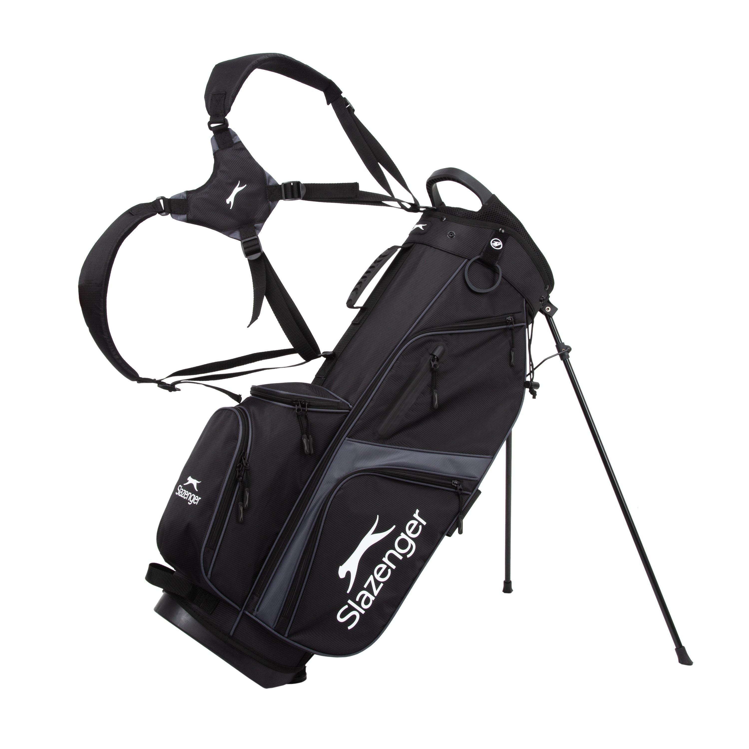 Black/Grey - Slazenger - V Series Lite Stand Bag - 1