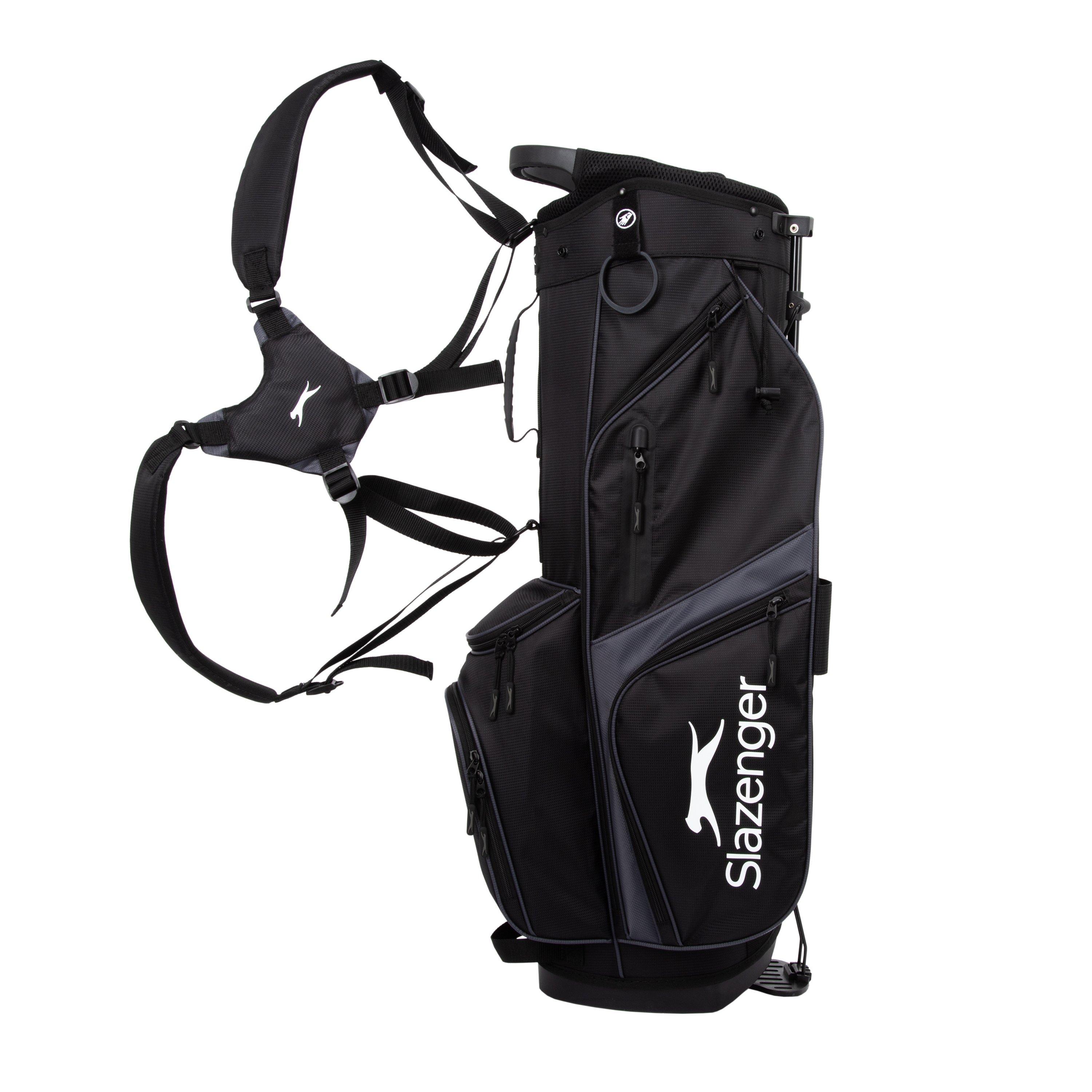 Black/Grey - Slazenger - V Series Lite Stand Bag - 2