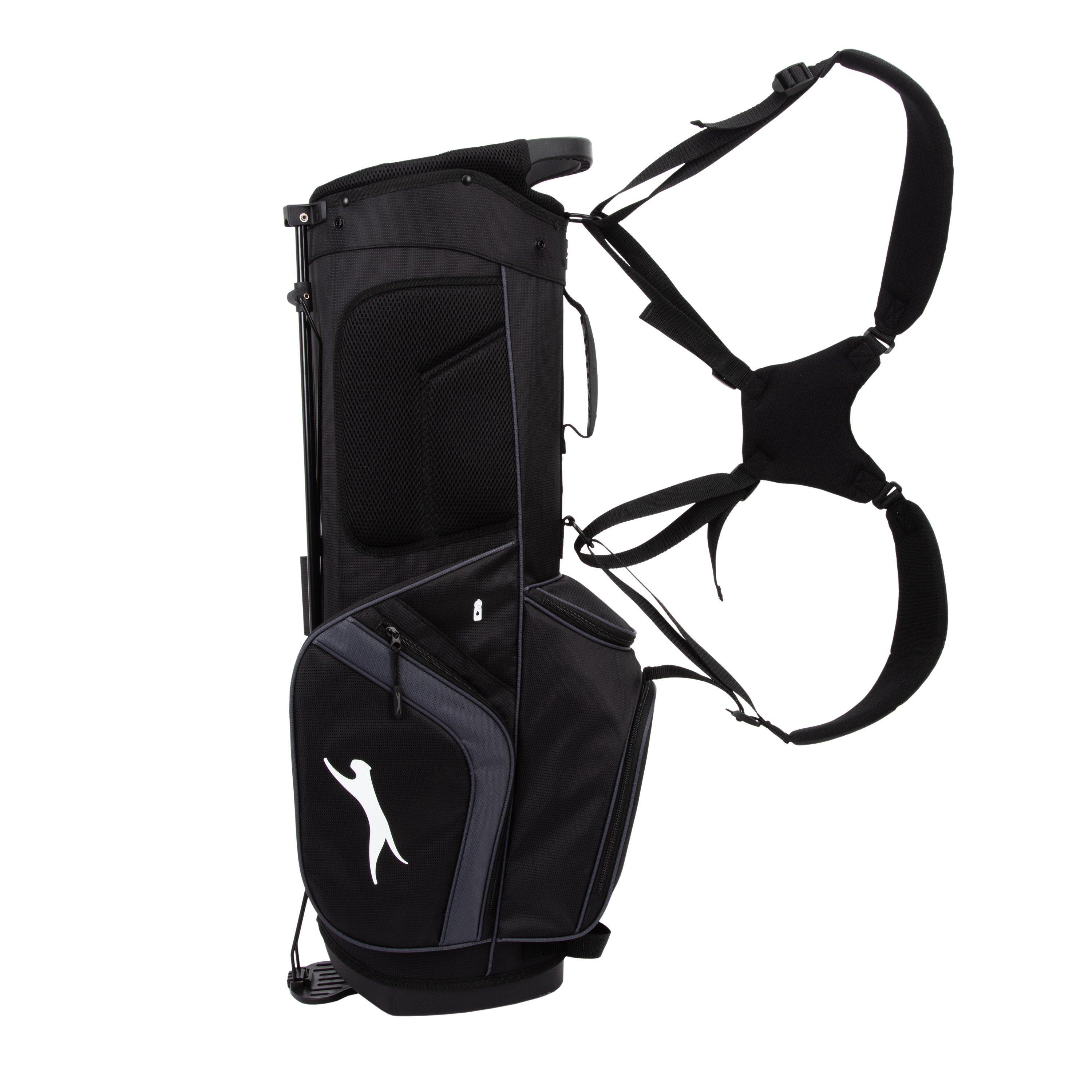 Black/Grey - Slazenger - V Series Lite Stand Bag - 3