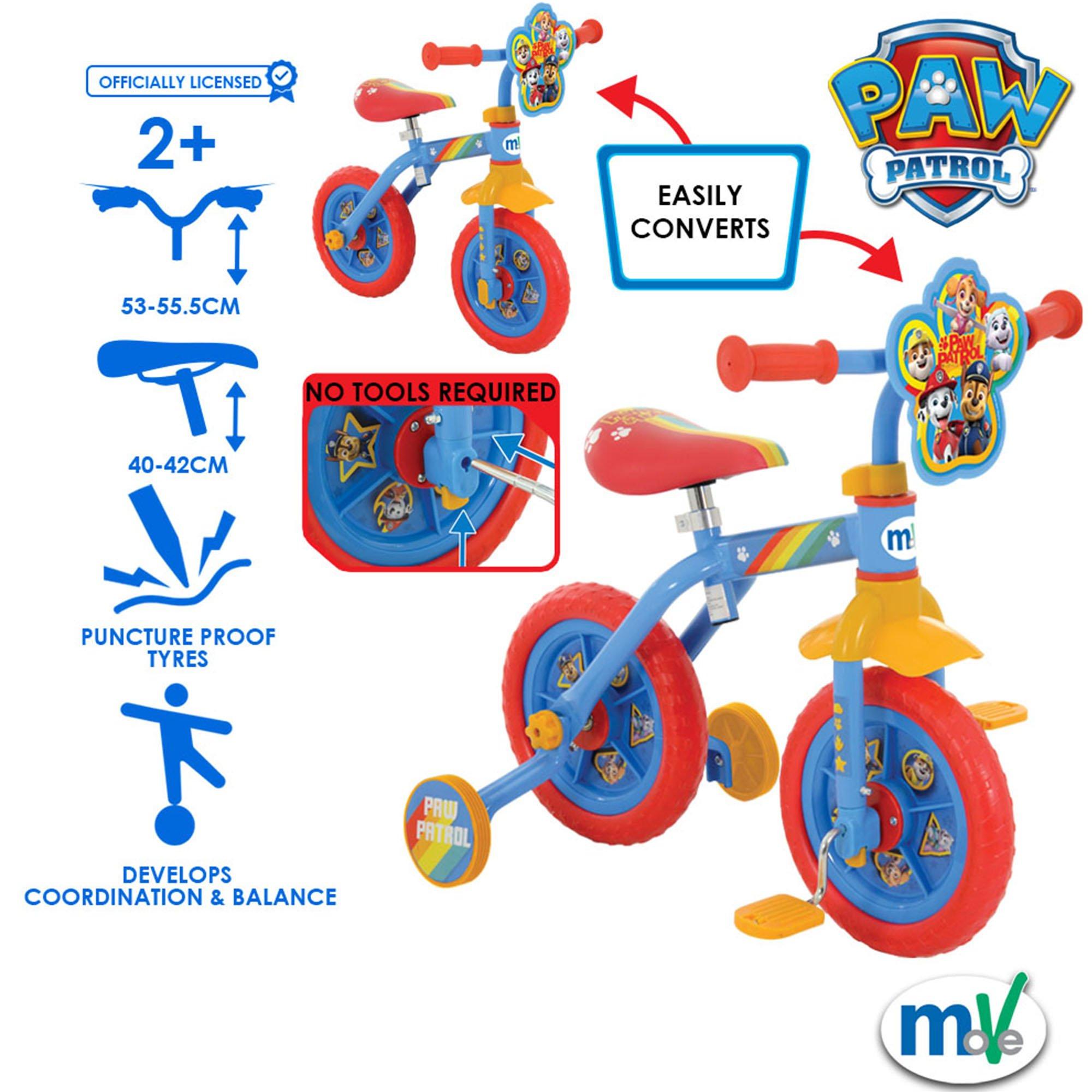 None - Paw Patrol - Paw Patrol 2in1 10inch Training Bike - 2