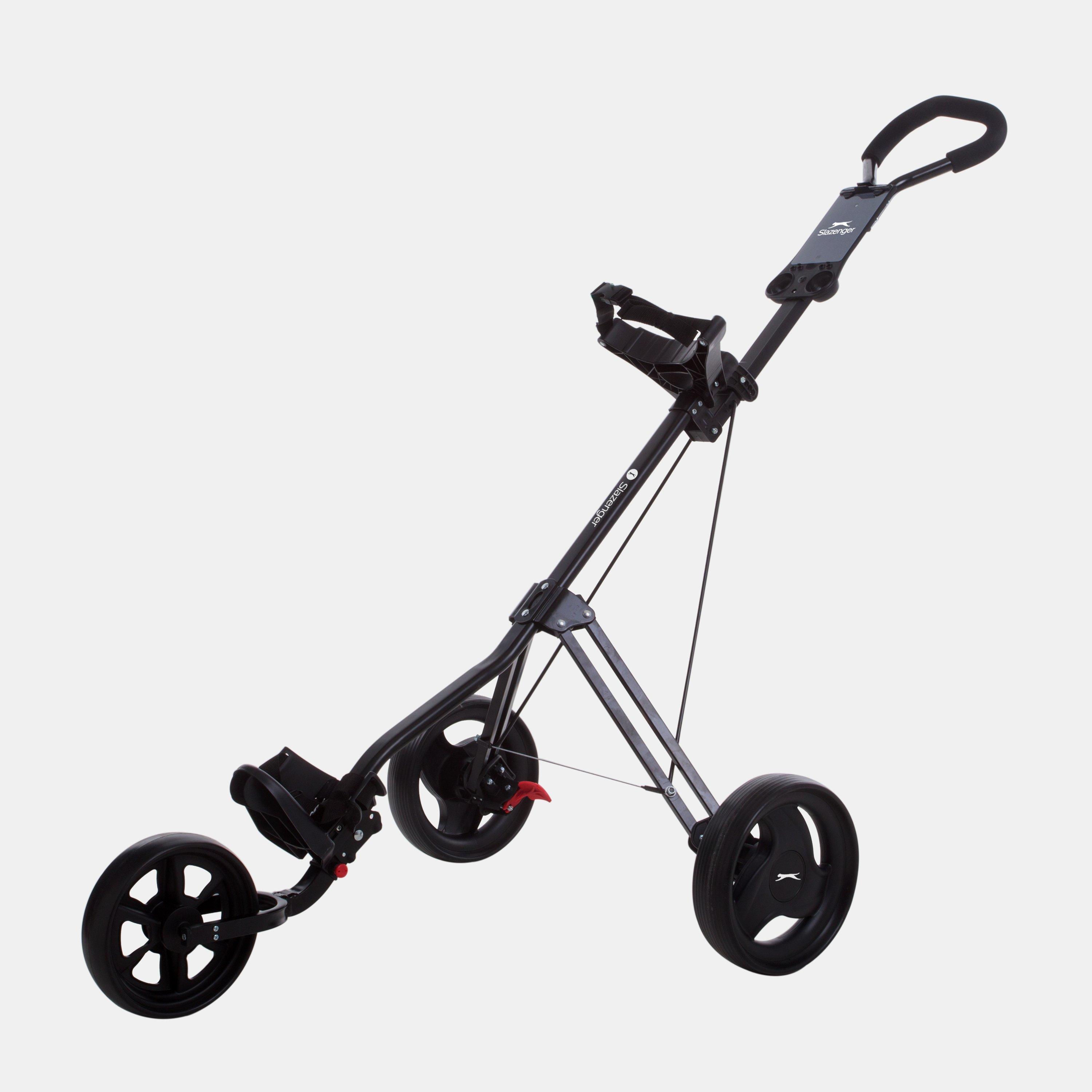 Slazenger  Folding 3 Wheel Golf Trolley - Black