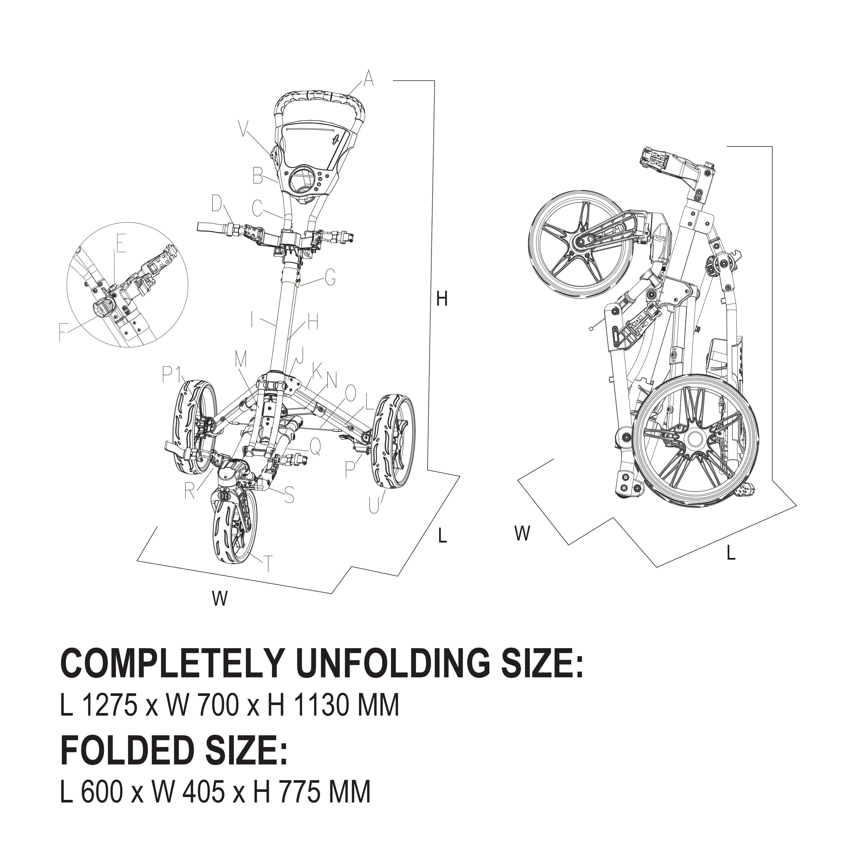 Black - Slazenger - 1 Click 360 Golf Trolley - 12