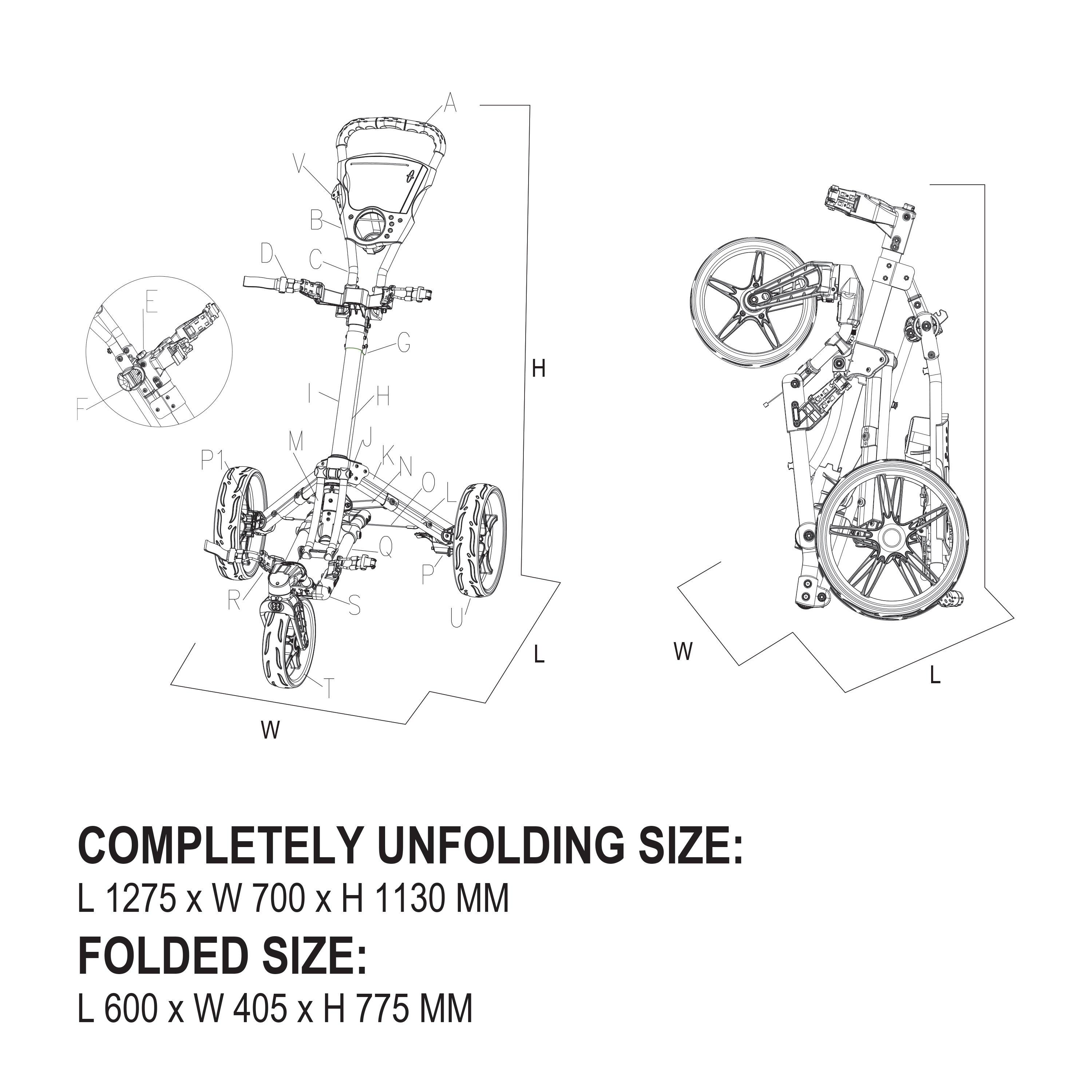 Black - Slazenger - 1 Click Golf Trolley - 11