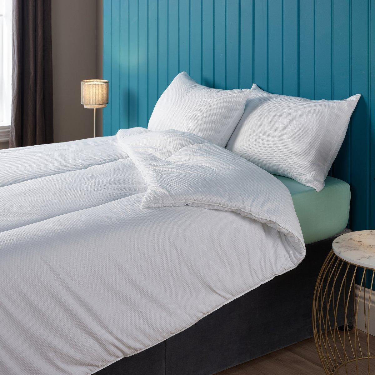 White - Downland - Luxury Waffle  Pillow Pair - 4