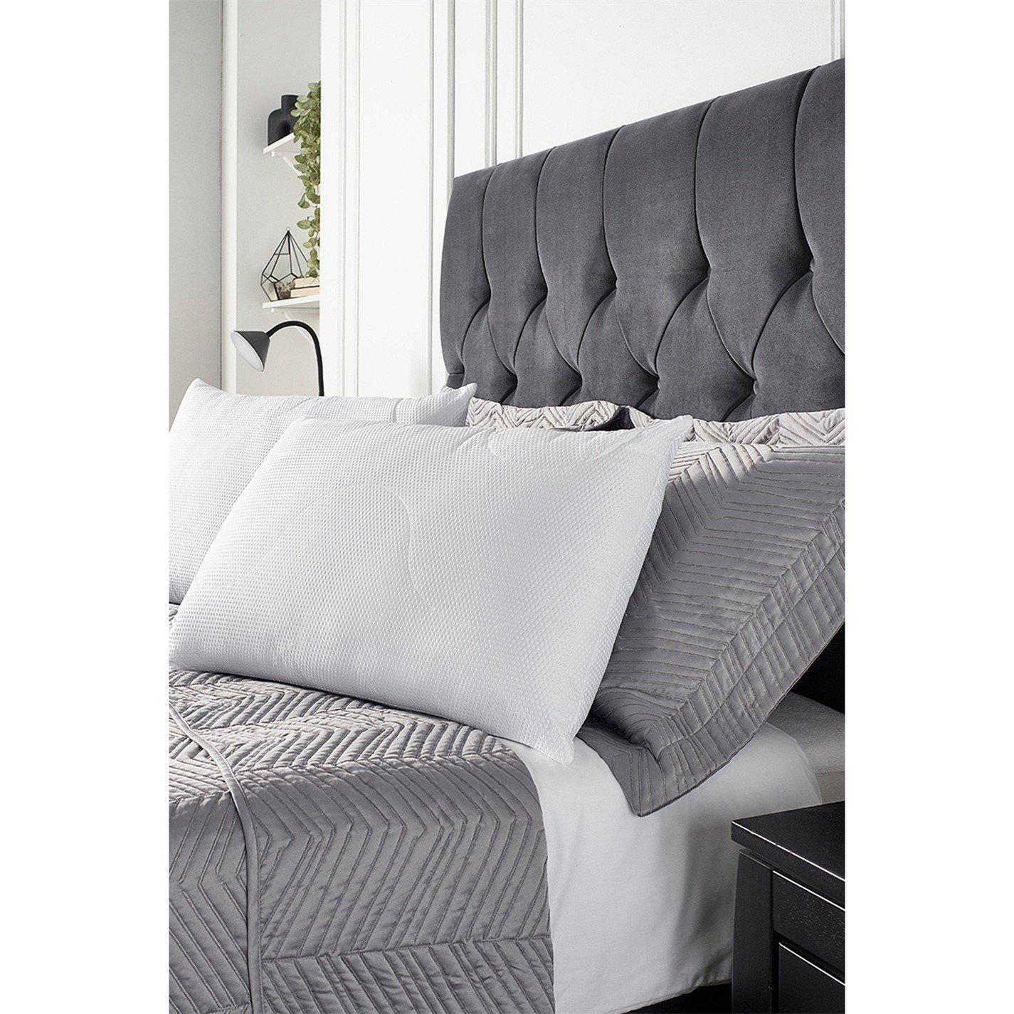 White - Downland - Luxury Waffle  Pillow Pair - 5