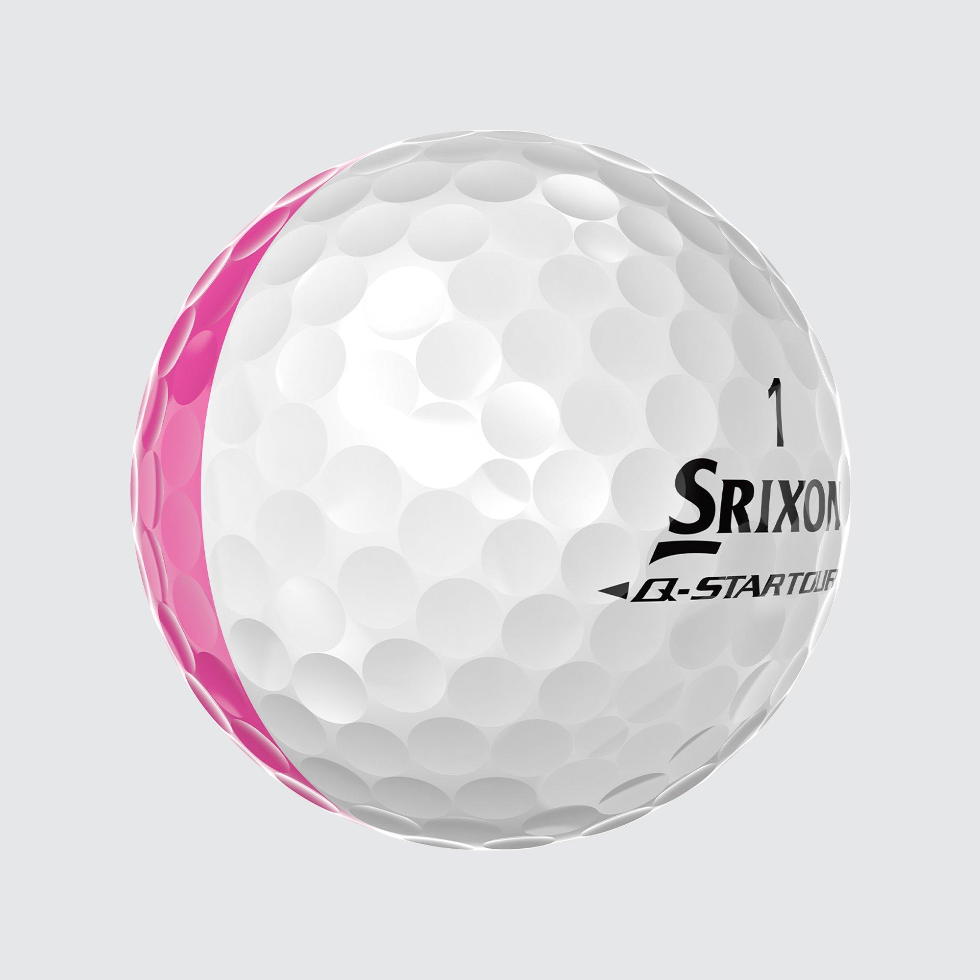 Blanc/Rose - Srixon - Adults Q Star Golf Balls - 6