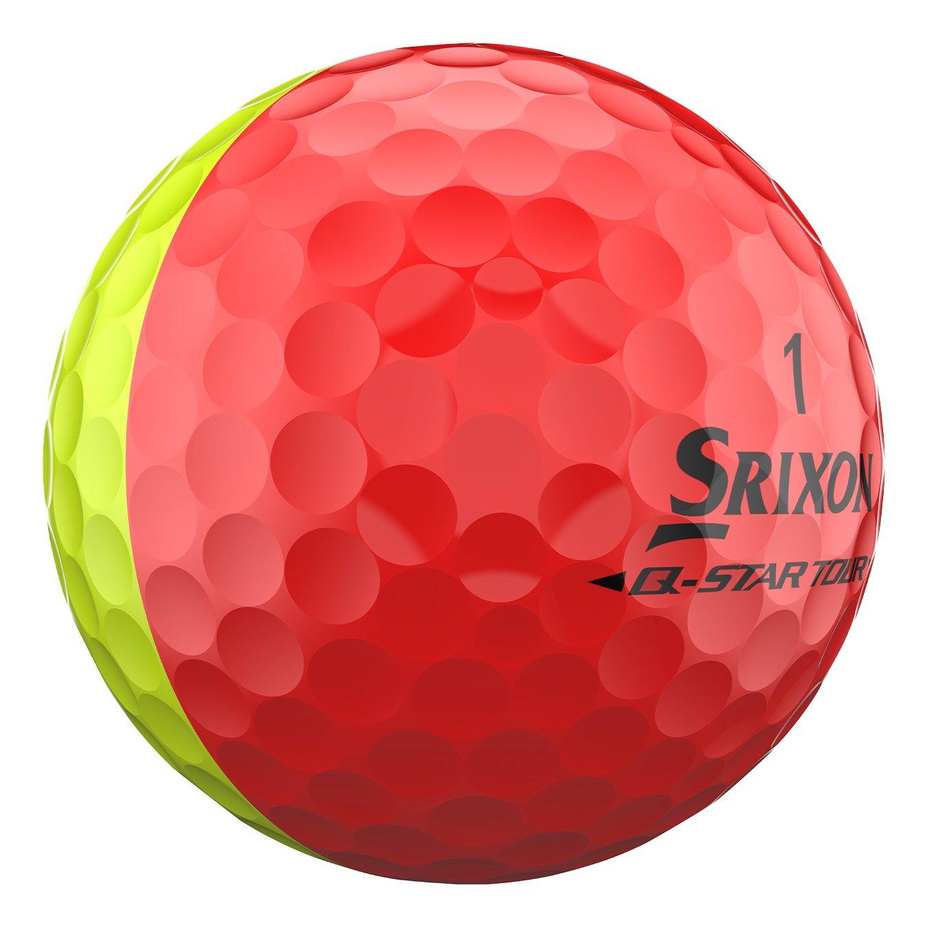 Ylw/Red - Srixon - Adults Q Star Golf Balls - 3