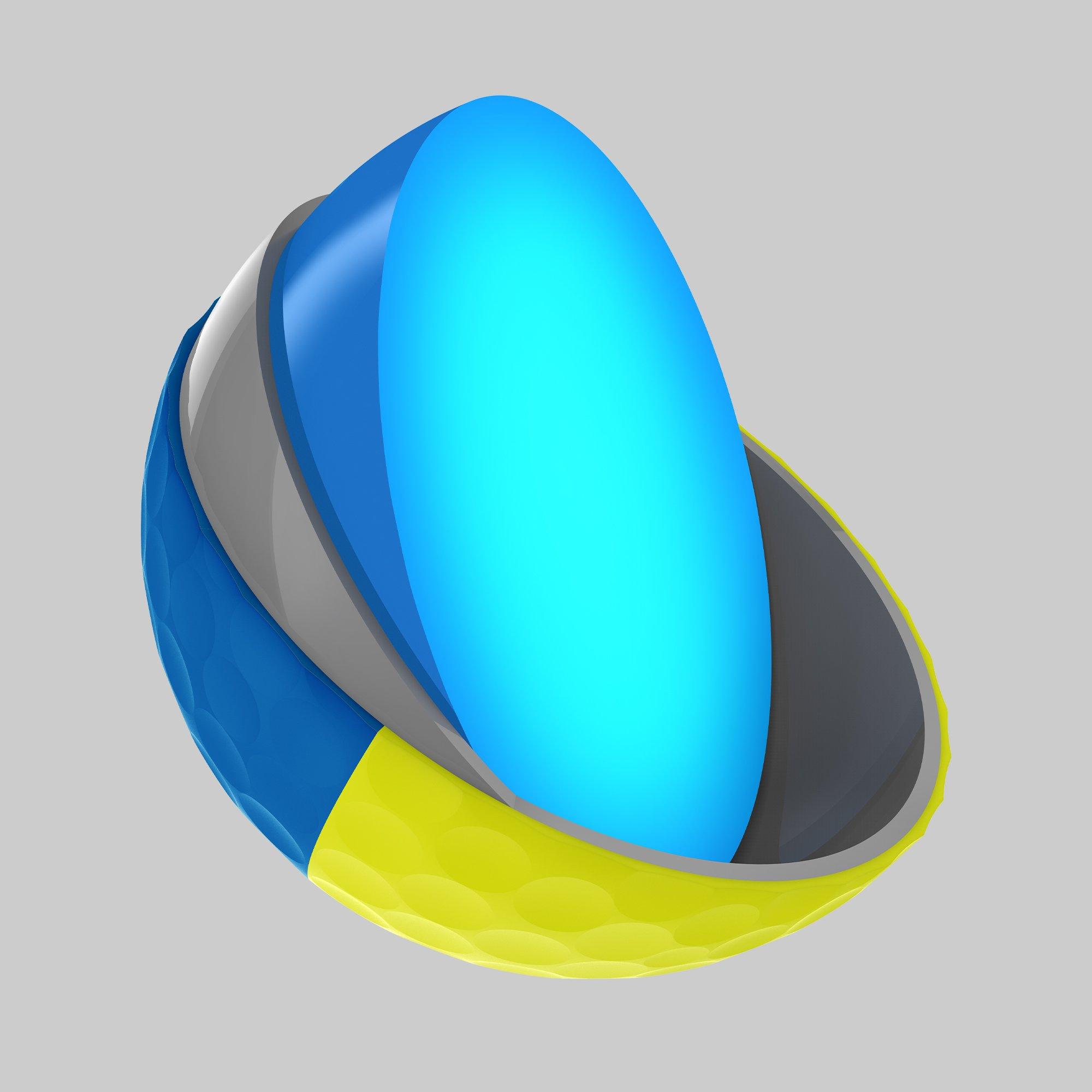 Gelb/Blau - Srixon - Adults Q Star Golf Balls - 6