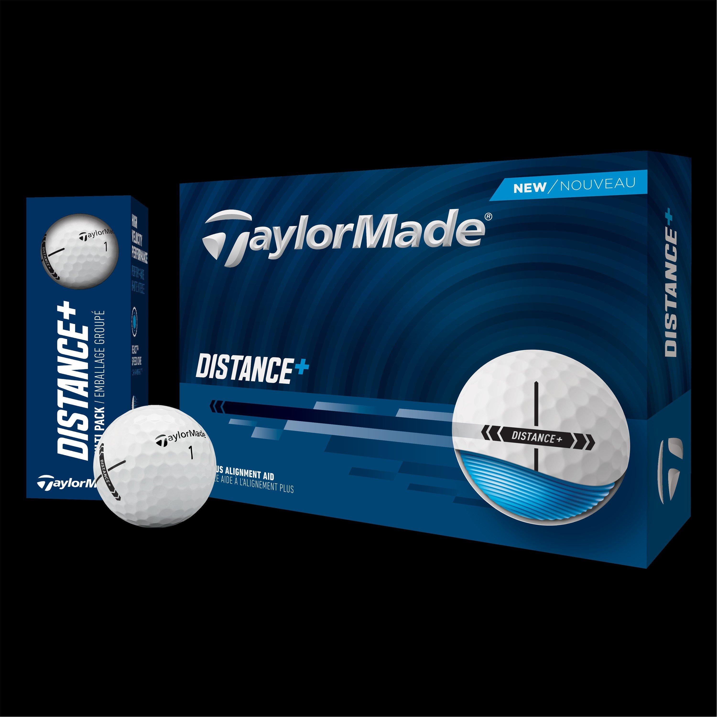 Weiß - TaylorMade - Distance+ Golf Balls 12 Pack - 3