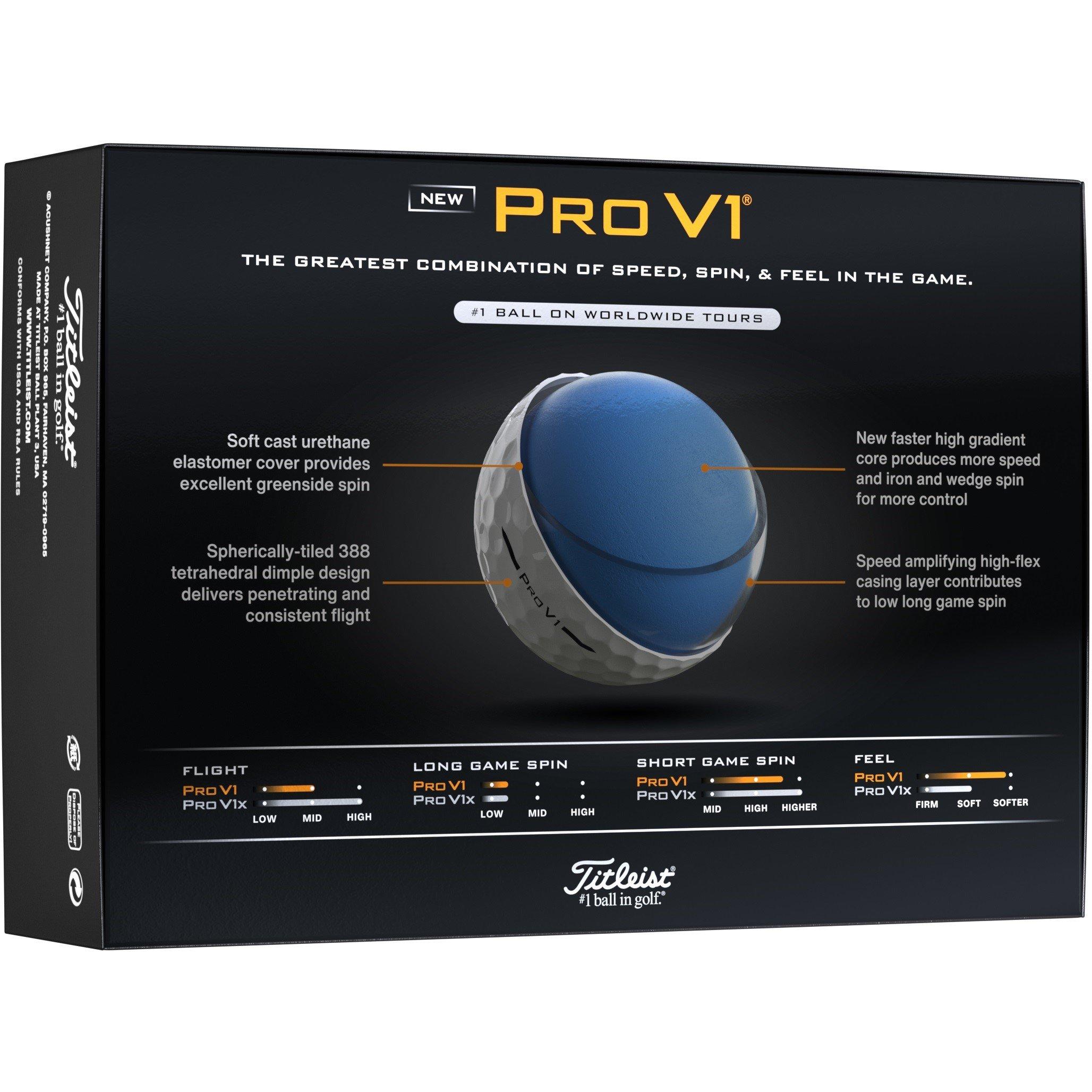 Hvid 12-pak - Titleist - 2025 Pro V1 Golf Balls (12-ball pack) - 2