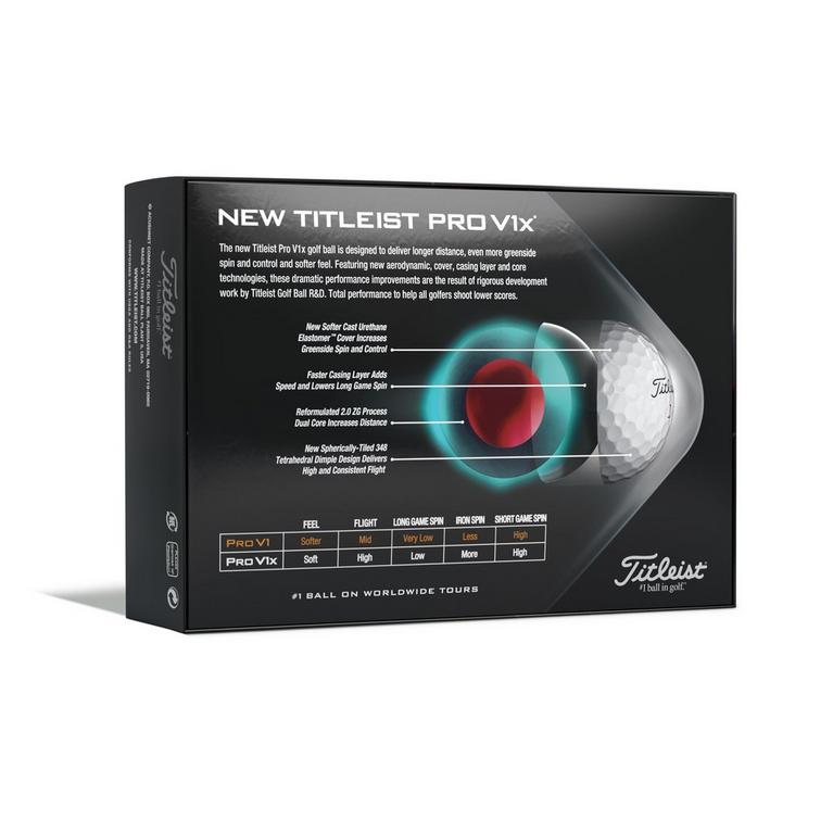 Blanc - Titleist - Pro V1x Golf Balls (12-ball pack) 2022 - 2