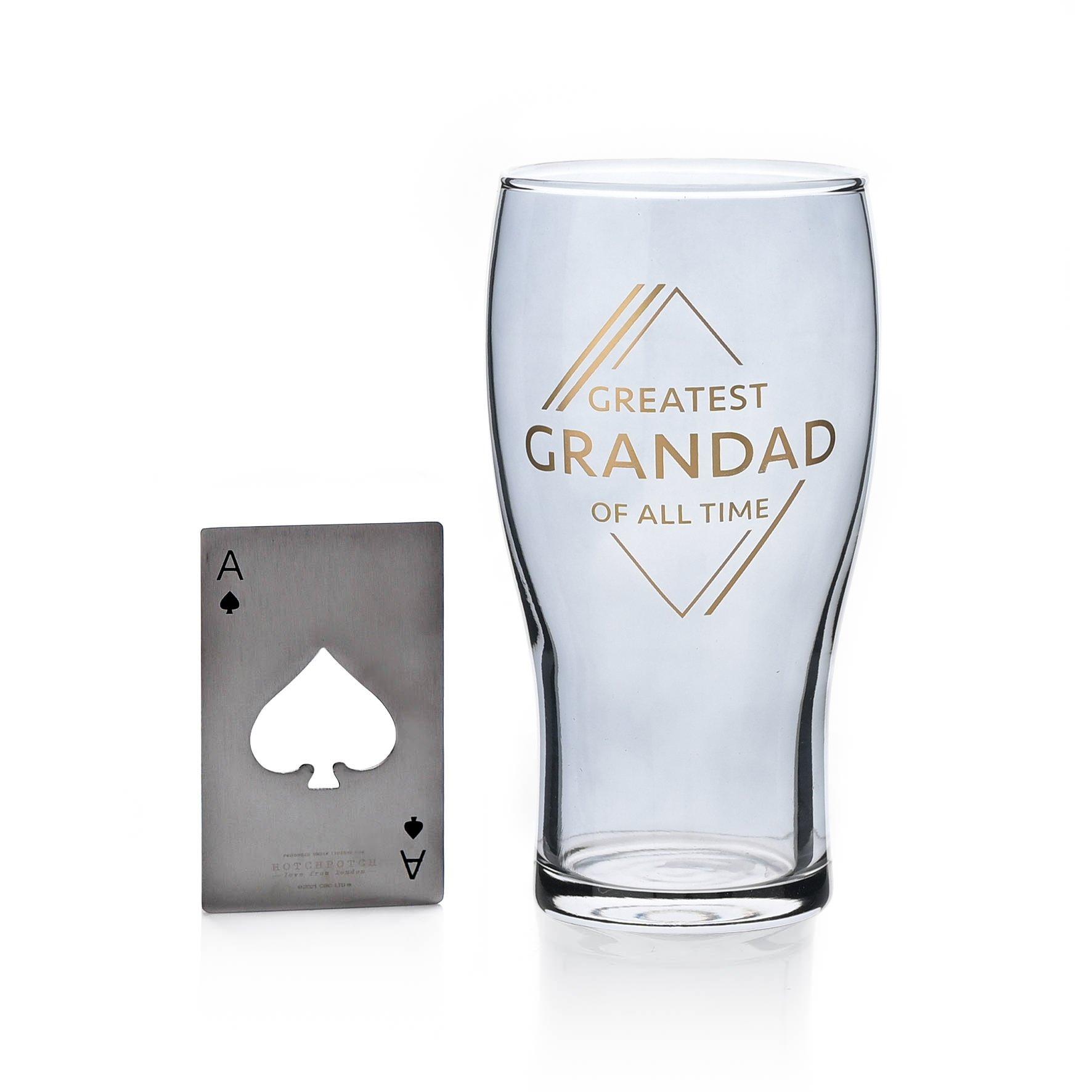 None - Celebrations - Hotchpotch Orion Beer Glass & Opener Grandad - 1