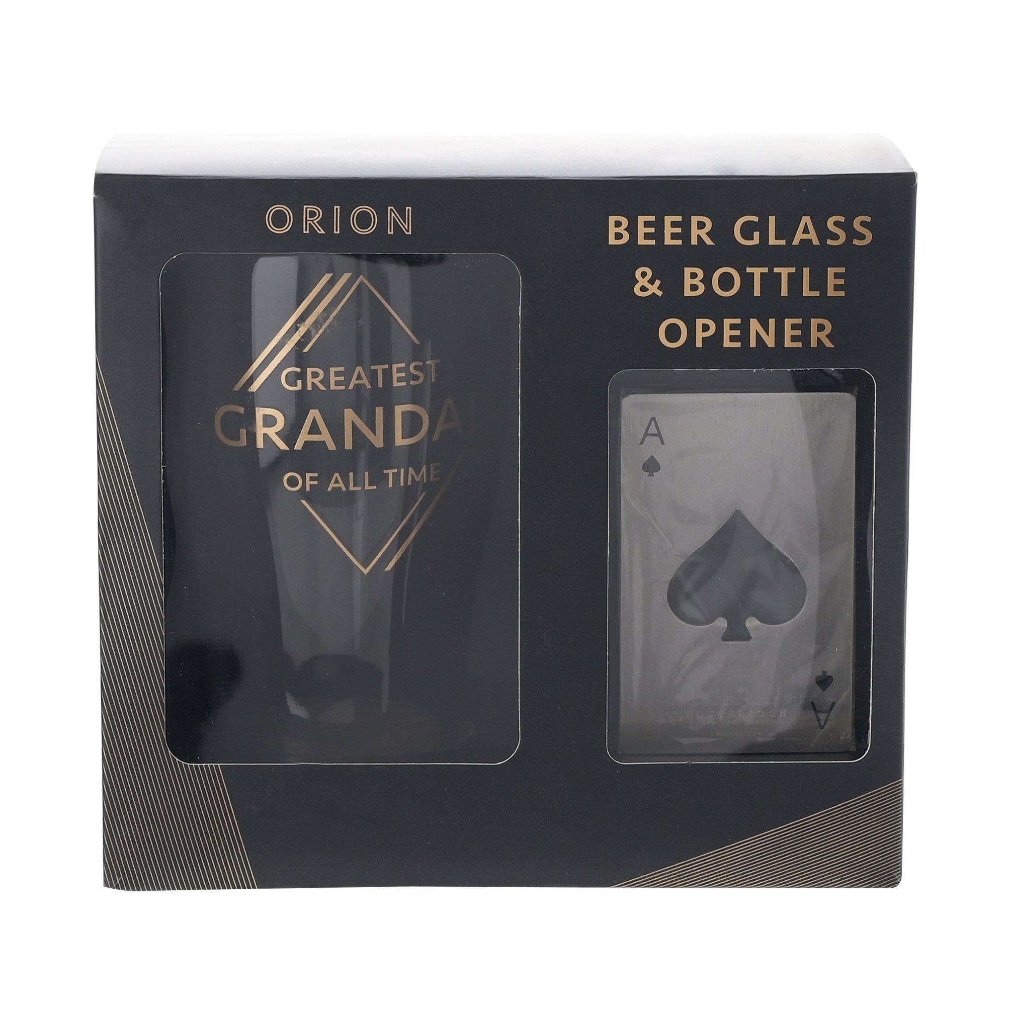 None - Celebrations - Hotchpotch Orion Beer Glass & Opener Grandad - 2