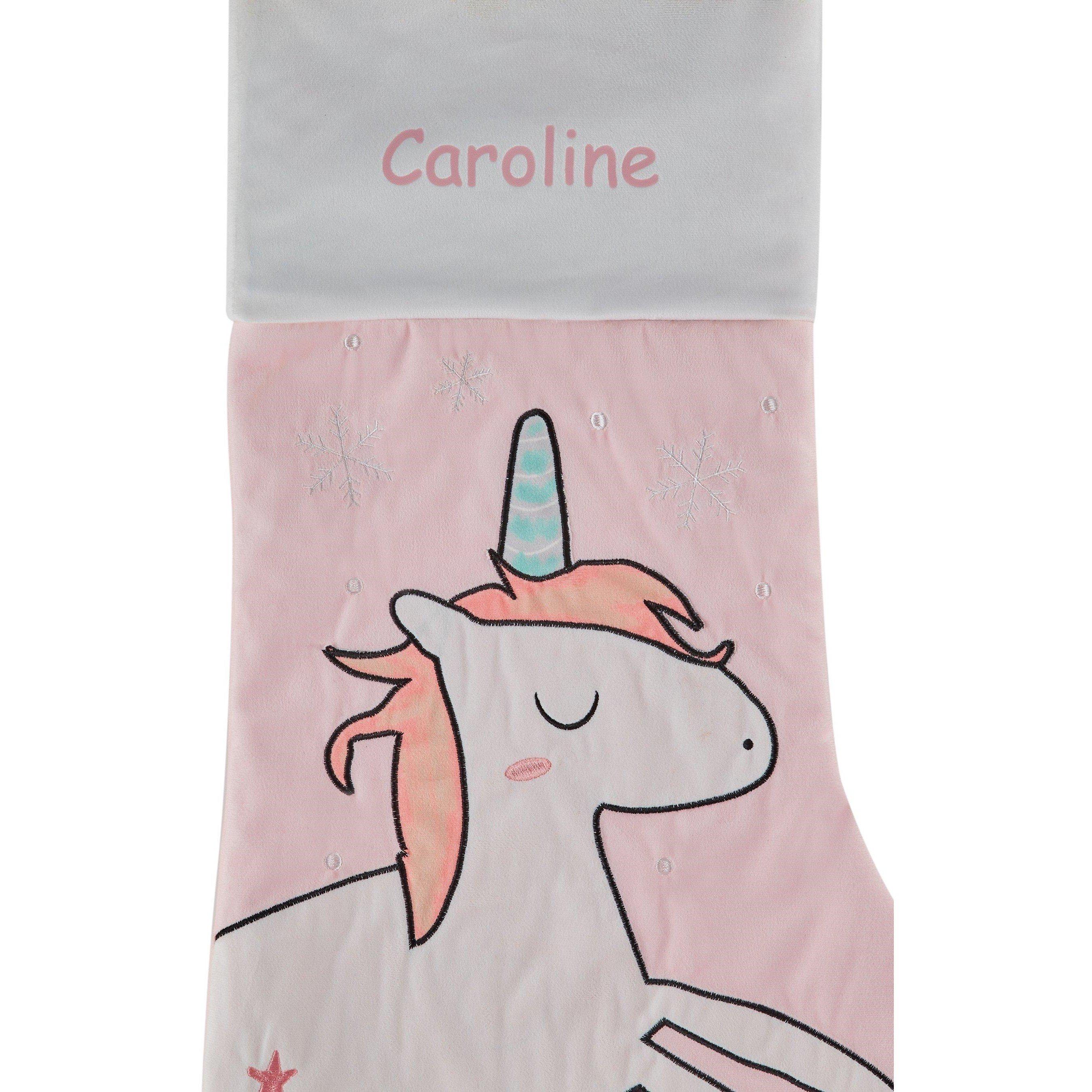 Red/Green/White - Studio - Giant Christmas Unicorn Pers Stocking - 3