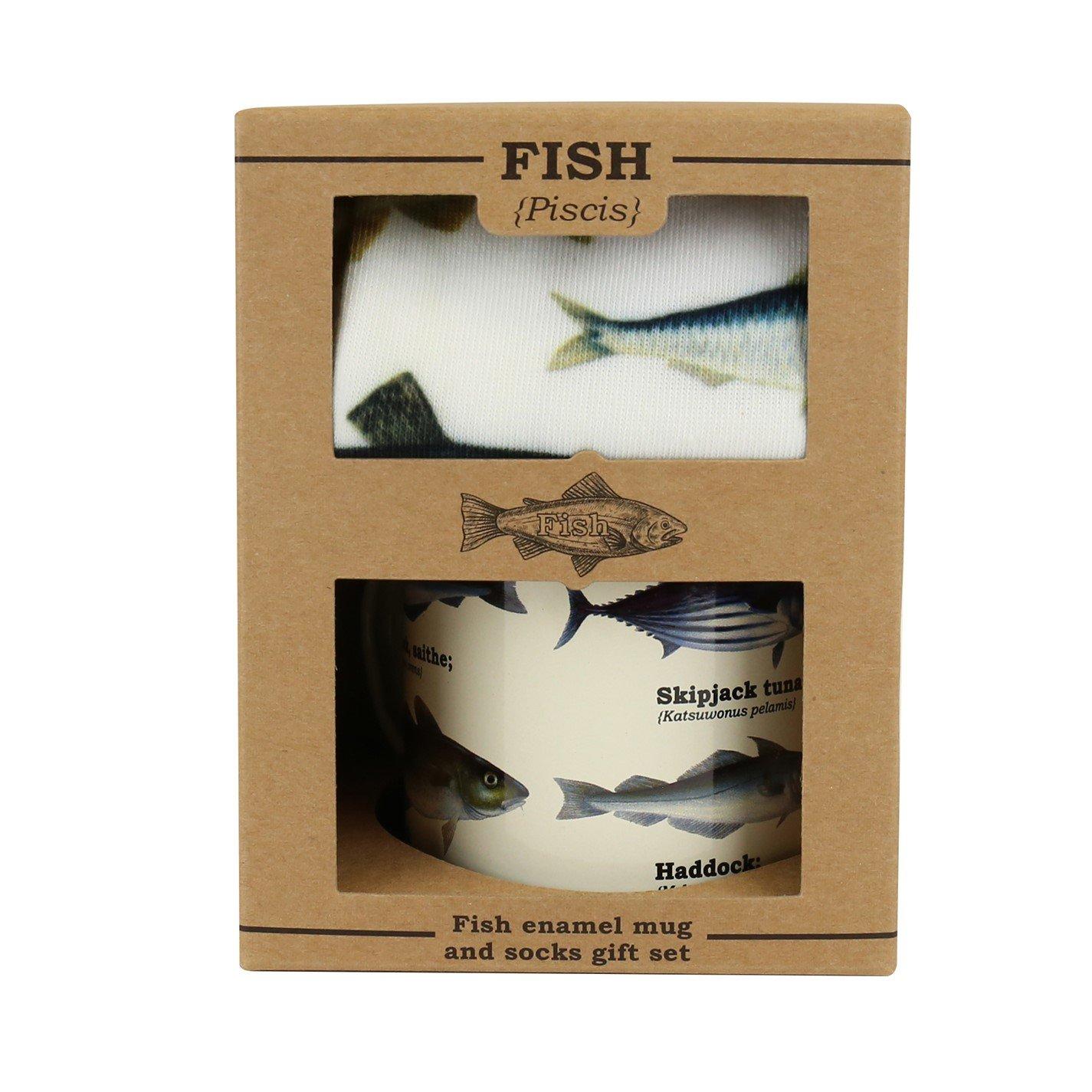 Gift Republic  Fish Enamel Mug & Socks