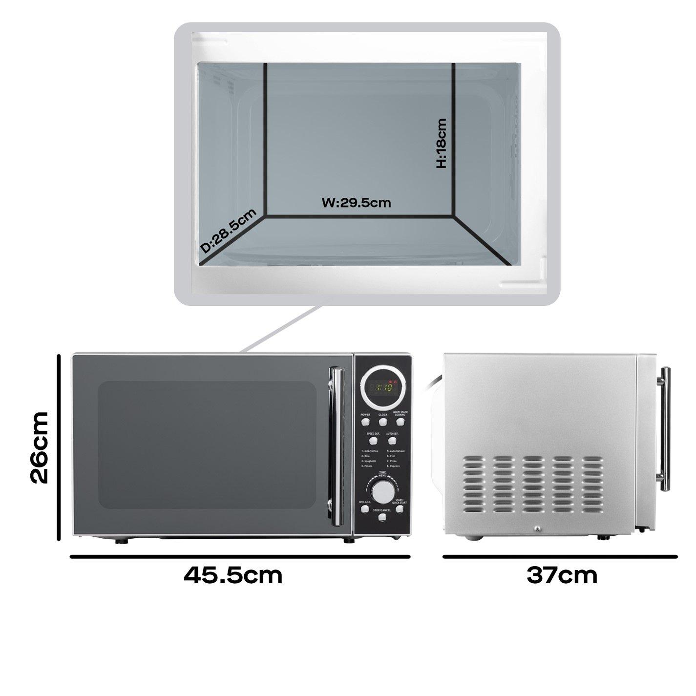 Silver - Daewoo Electricals - 20L Mirrored Microwave - 5
