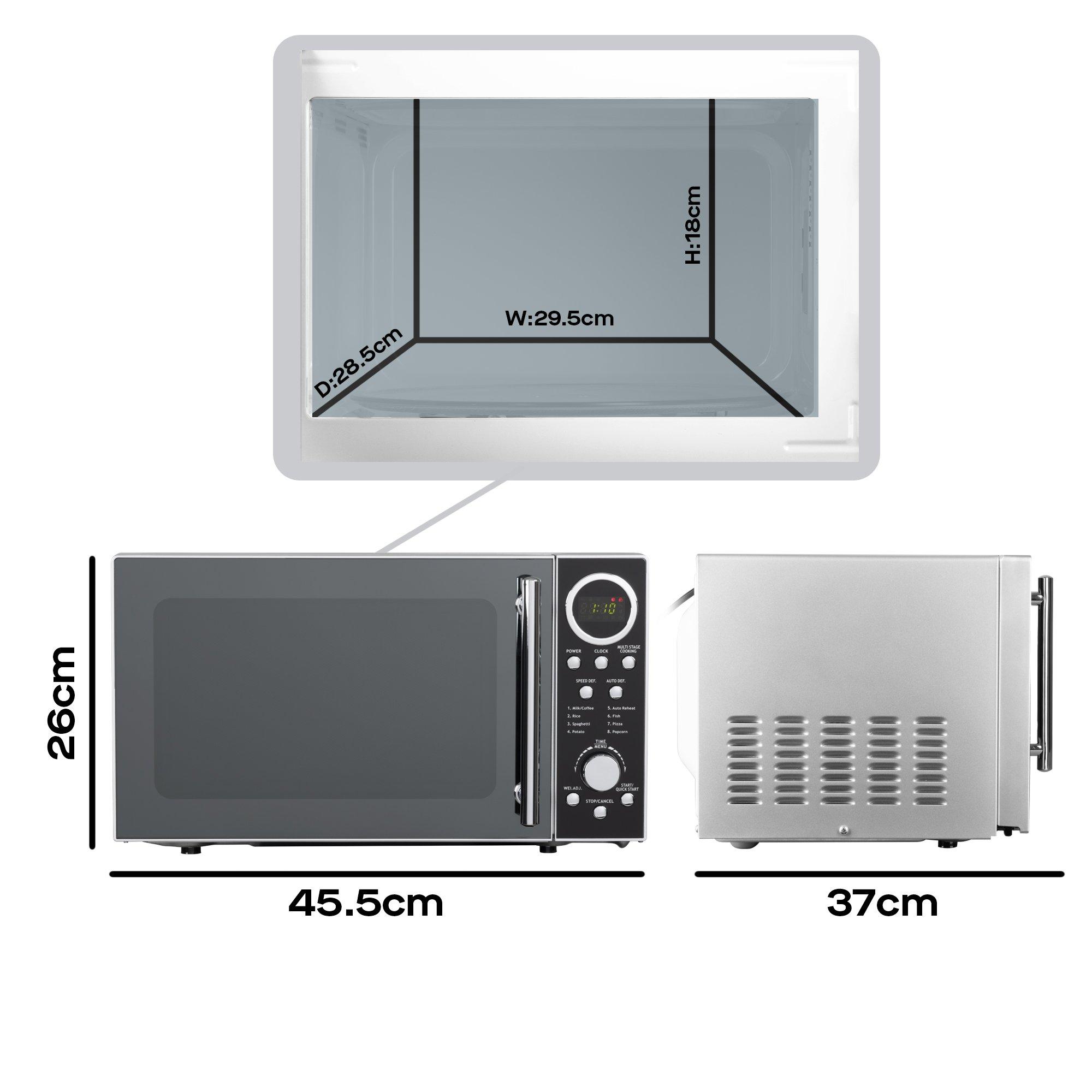 Silver - Daewoo Electricals - 20L Mirrored Microwave - 10
