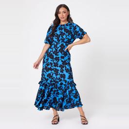 Be You Ladies Floral Tea Midi Dress