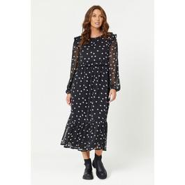 Be You Black Spot Midi Dress