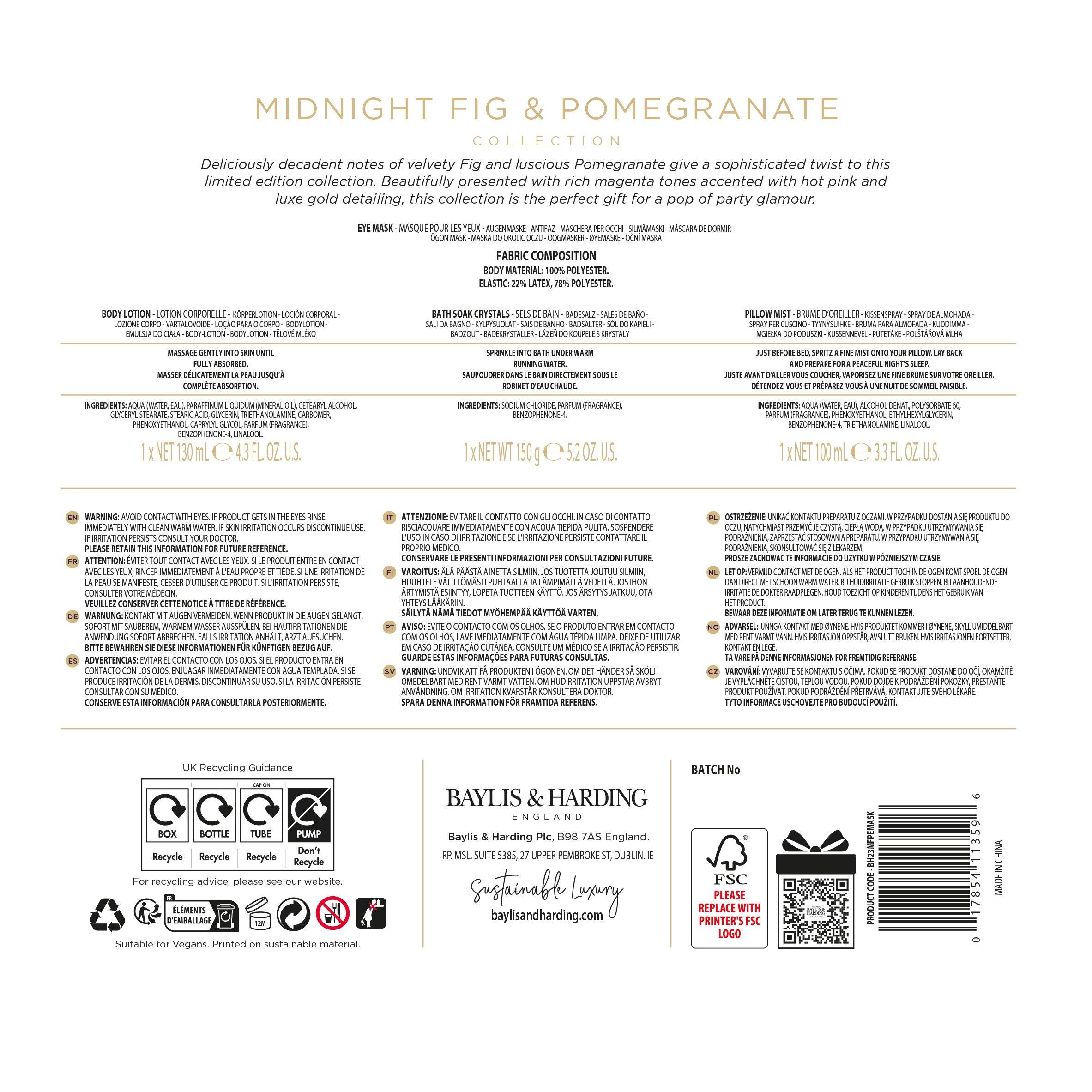 Groot - Baylis and Harding - and Harding Midnight Fig and Pomegranate Sleep Set - 9