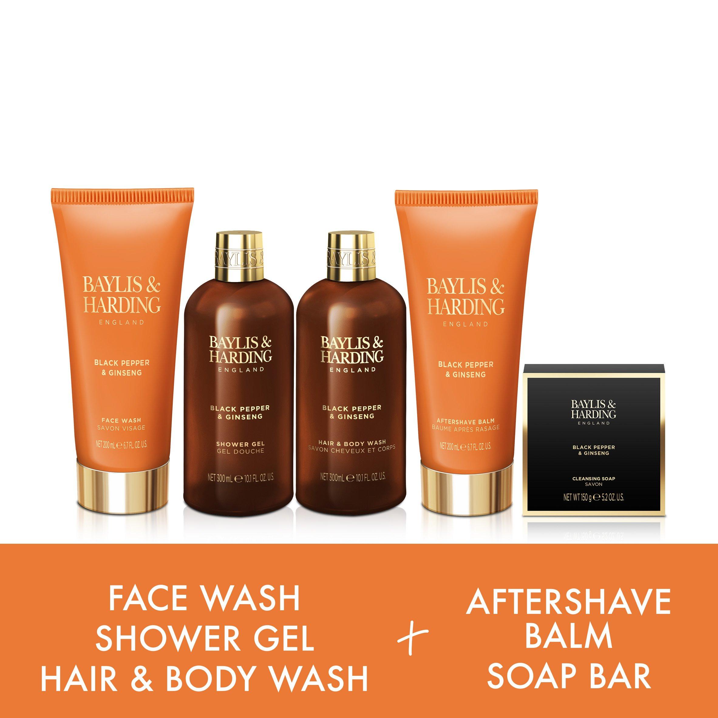 Large - Baylis and Harding - and Harding Black Pepper and Ginseng Travel Bag Set - 3