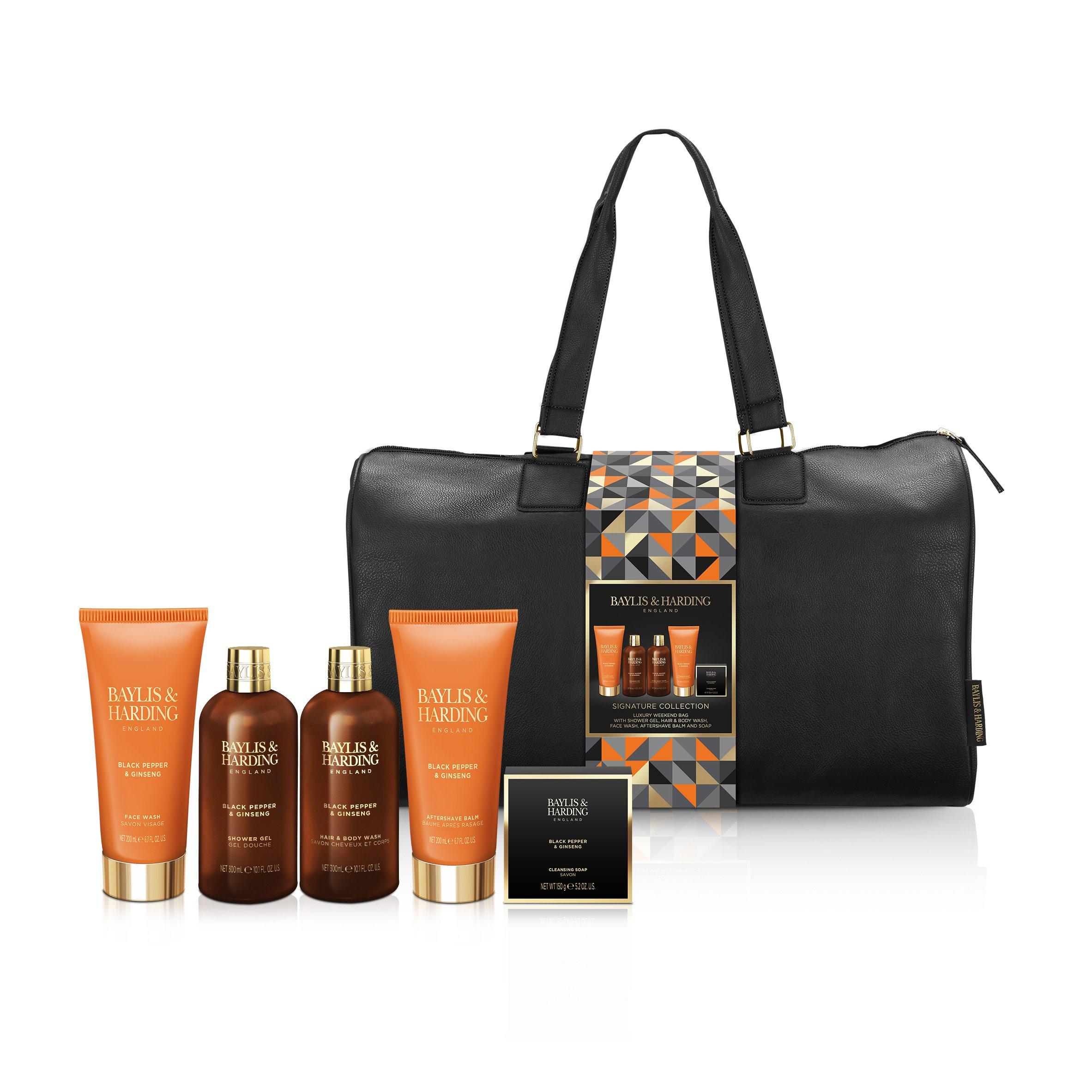 Large - Baylis and Harding - and Harding Black Pepper and Ginseng Travel Bag Set - 4
