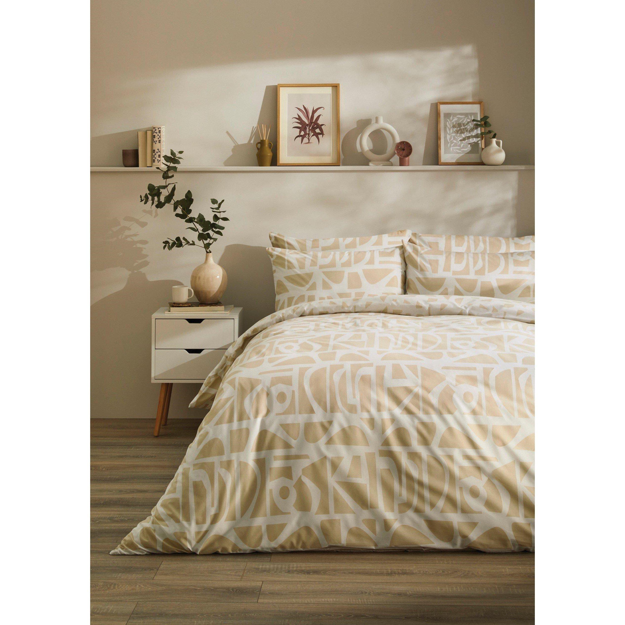Natural - Homelife - Abstract Shapes Duvet Set
