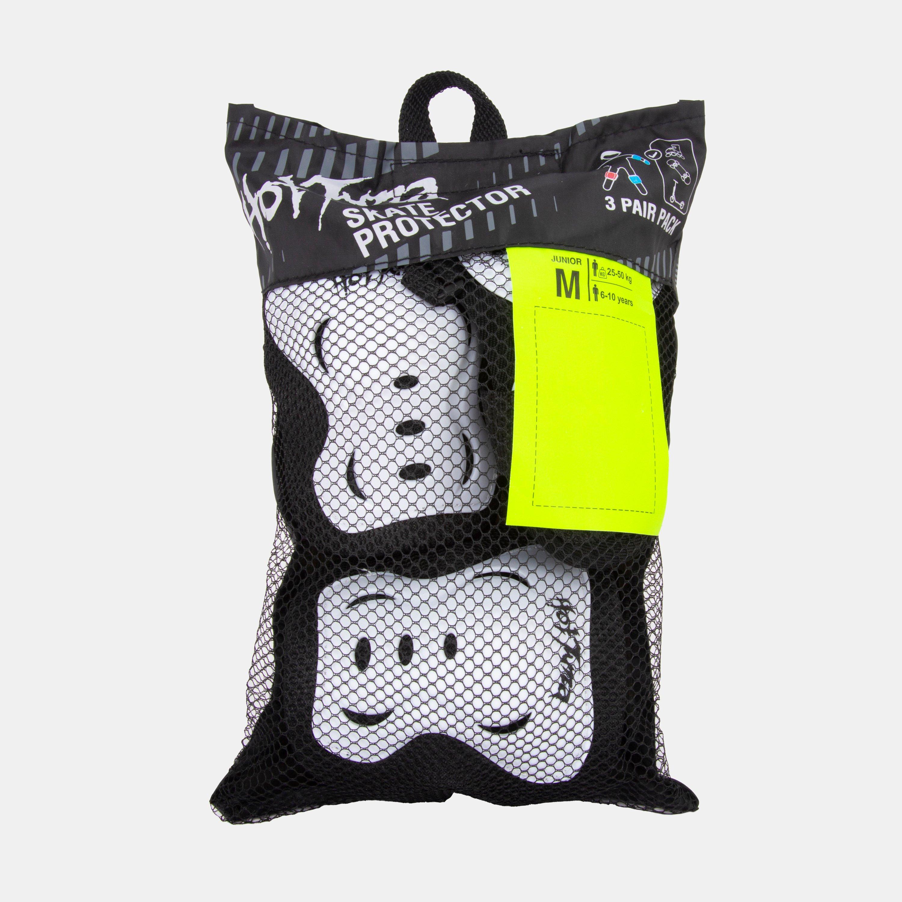 White - Hot Tuna - Kids/Youth Skate Protector 3pc Set - Knee Pads Elbow Pad and Wrist Guards - 2