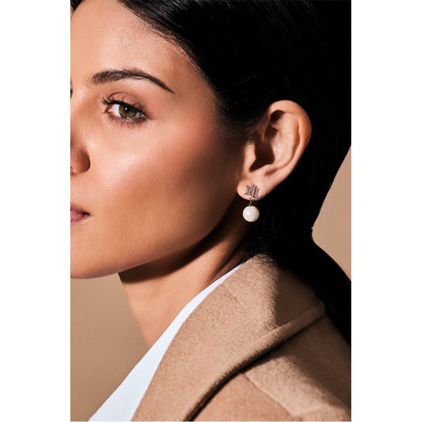 Lauren By Ralph Lauren Jewellery | Logo Pearl Drop Earrings