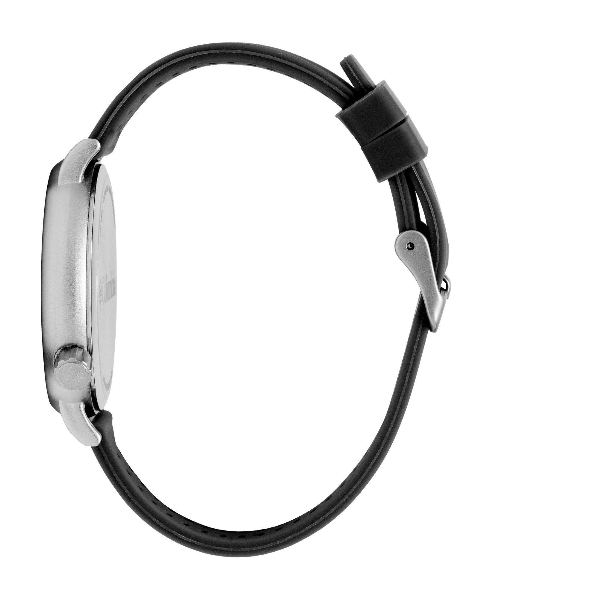 Silver/Black - Columbia - Columbia Trailbanks Black Silicone Rubber Strap Sports Watch - 3
