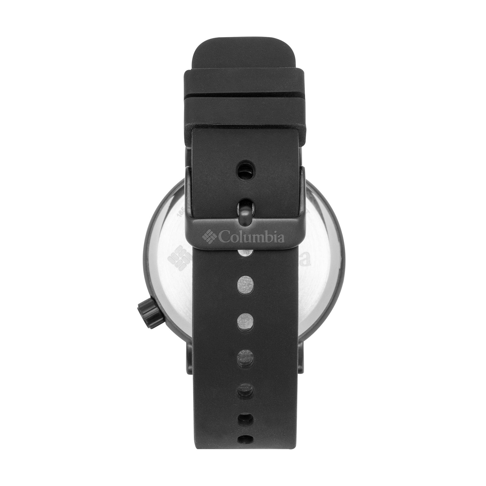 Zwart - Columbia - Trailbanks Black Silicone Rubber Strap Sports Watch - 2