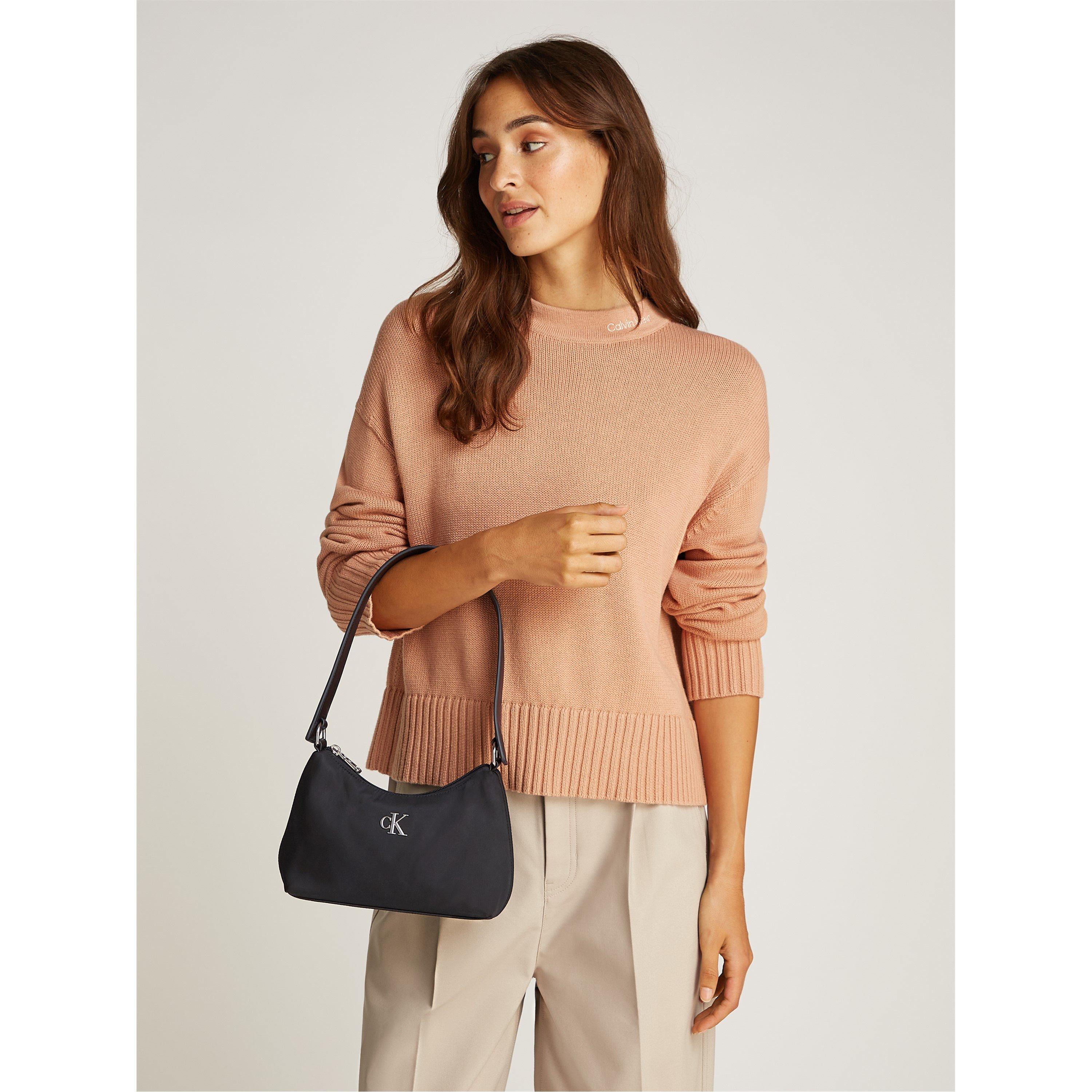 Black - Calvin Klein Jeans - Women's Sleek Nylon Shoulder Bags - 2