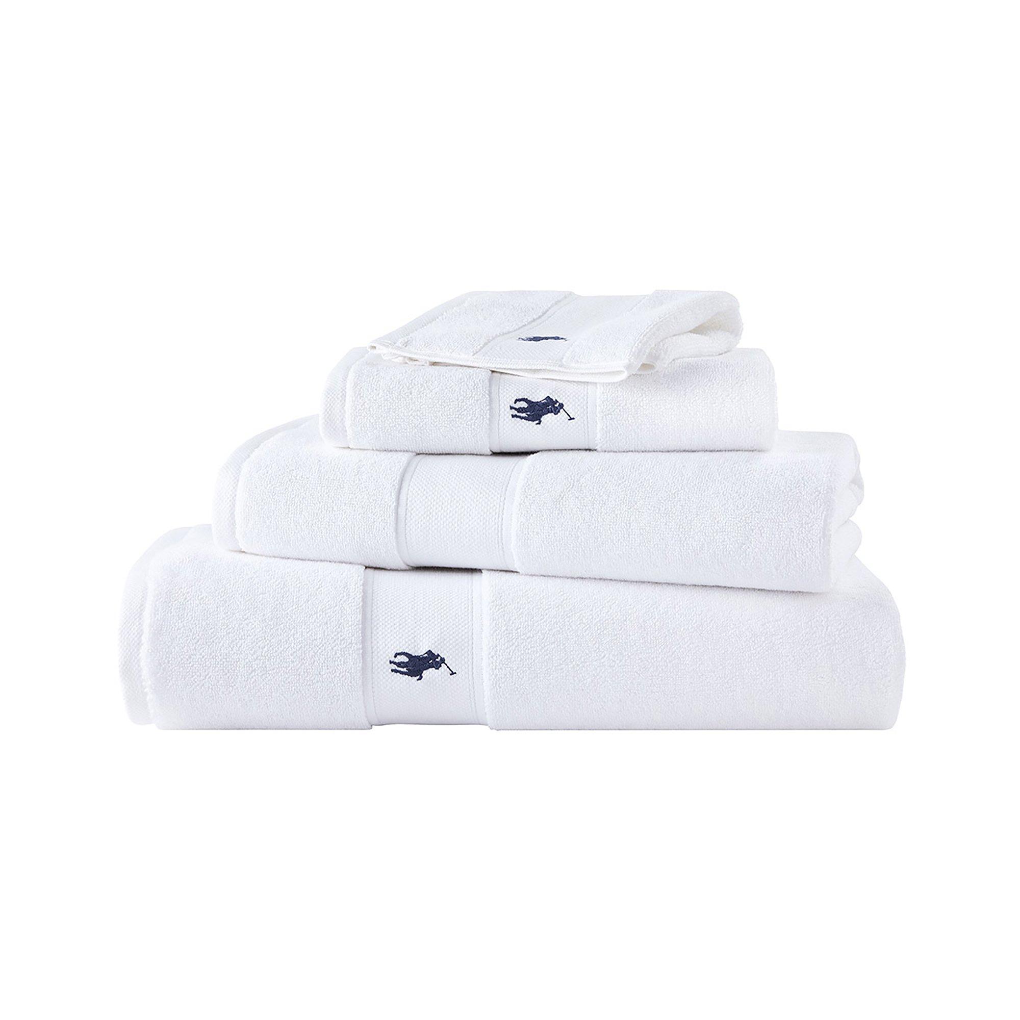 White - Ralph Lauren Home - RL Polo Player Towel - 1