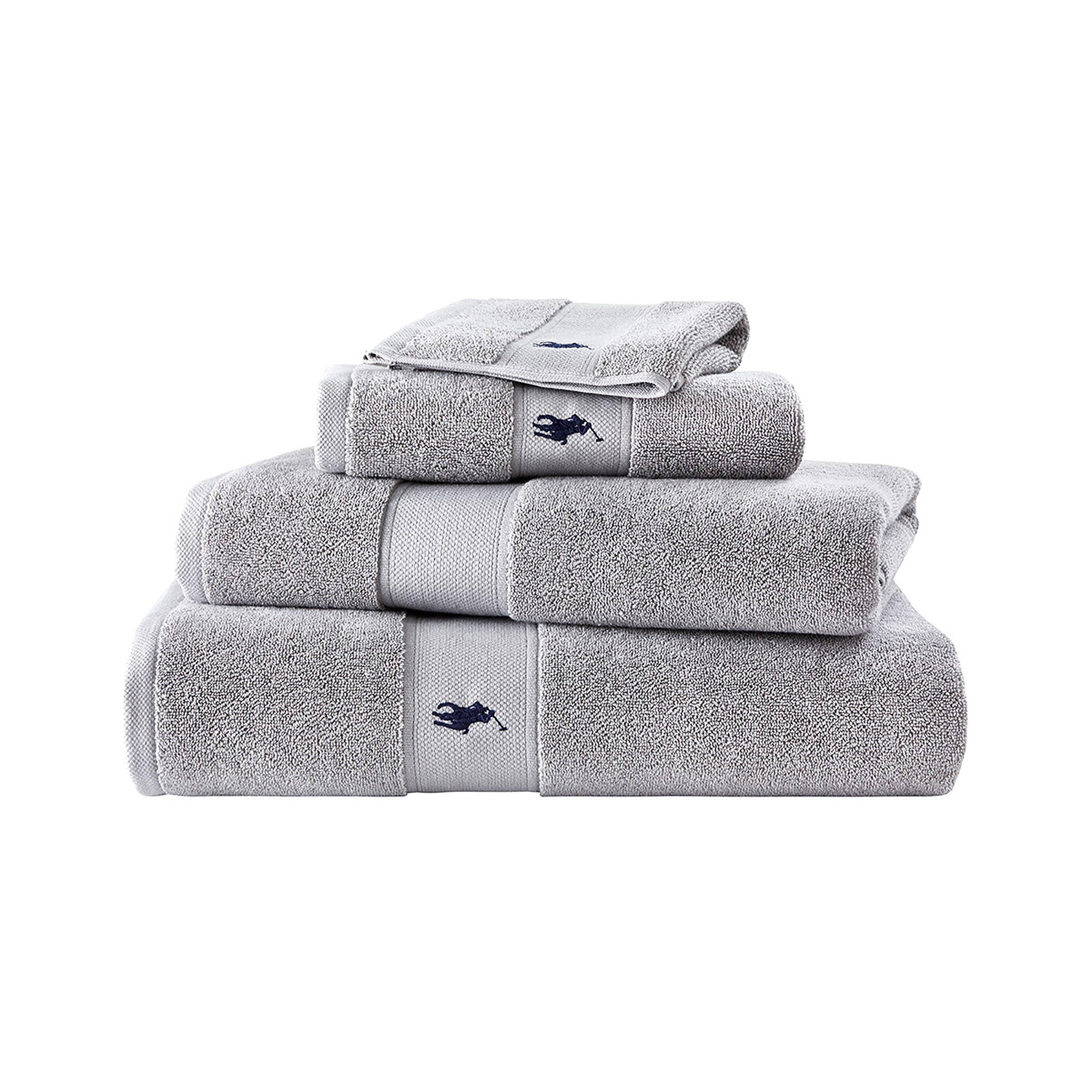 Ralph Lauren Home  Rl Polo Player Towel - Andover Heather - Hand Towel