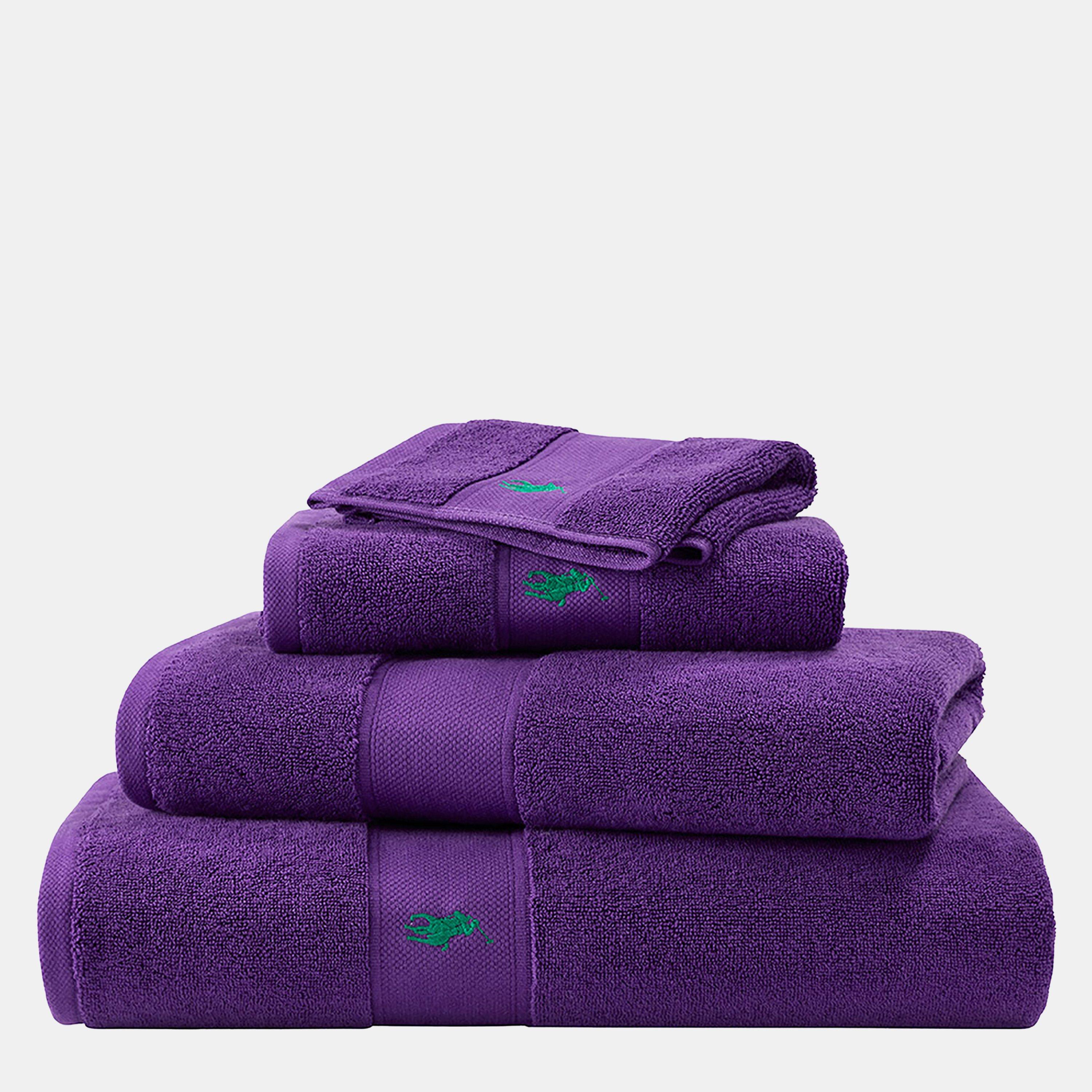 Ralph Lauren Home RL Polo Player Towel - Purple Chalet - Sheet