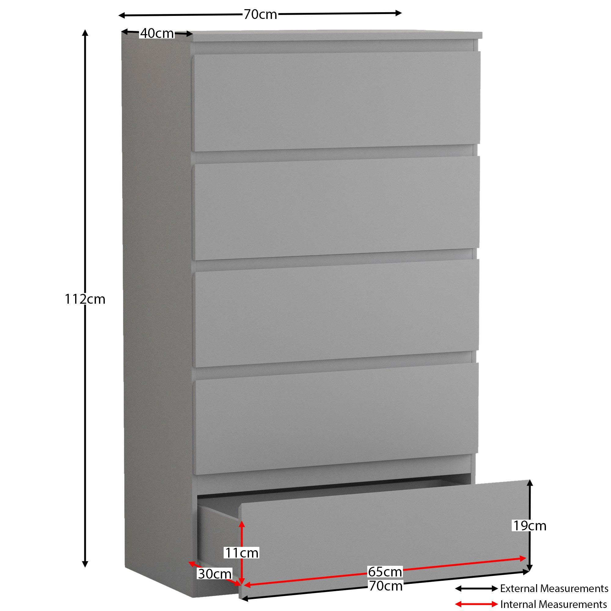 Grey - Lassic - Vida Designs 4 Piece Denver Bedroom Set 3 - 7