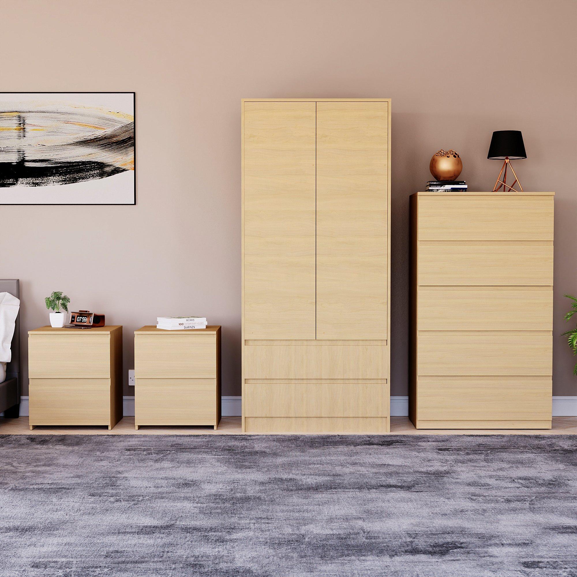 Pine - Lassic - Vida Designs 4 Piece Denver Bedroom Set 3 - 2