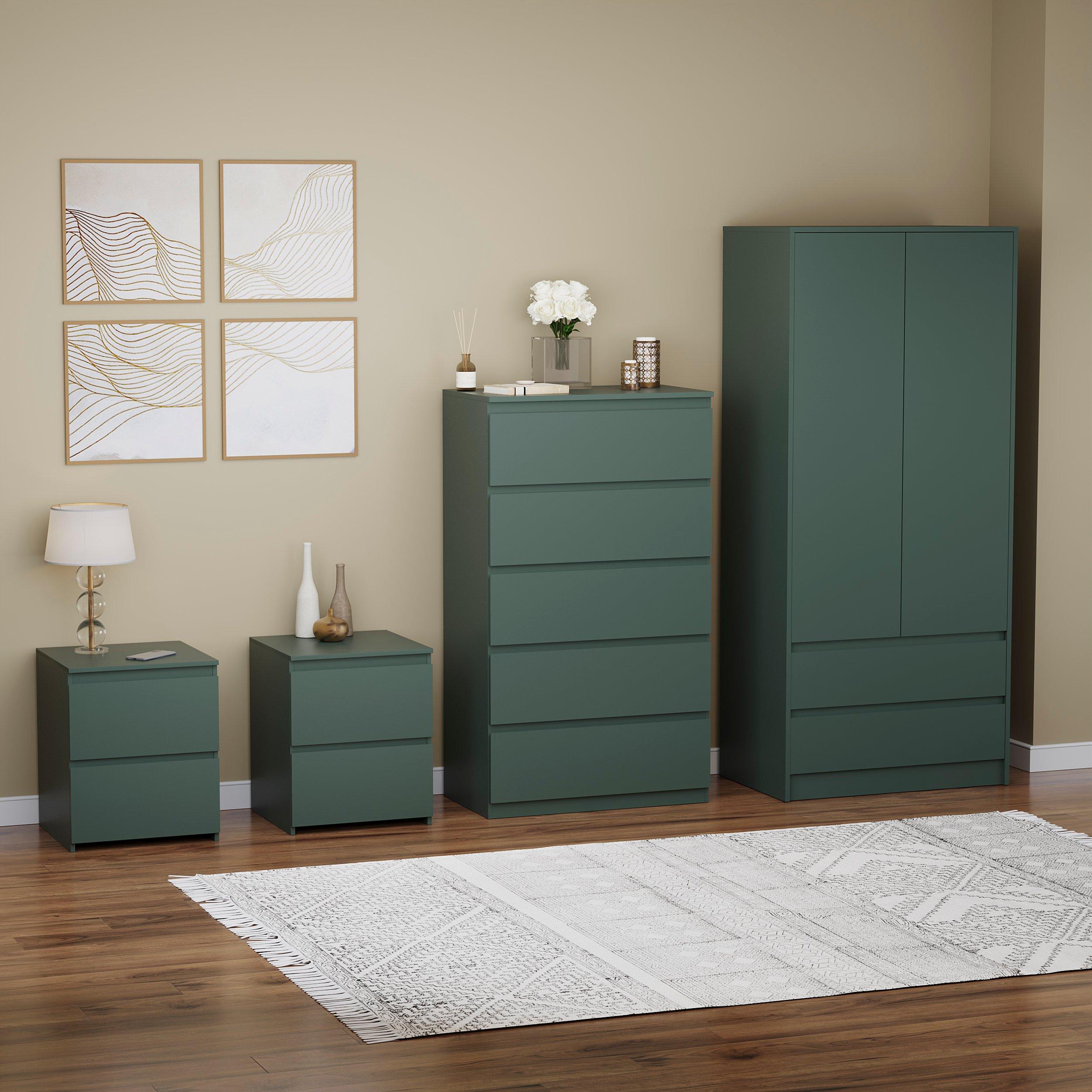 Jasper Green - Lassic - Vida Designs 4 Piece Denver Bedroom Set 3 - 1
