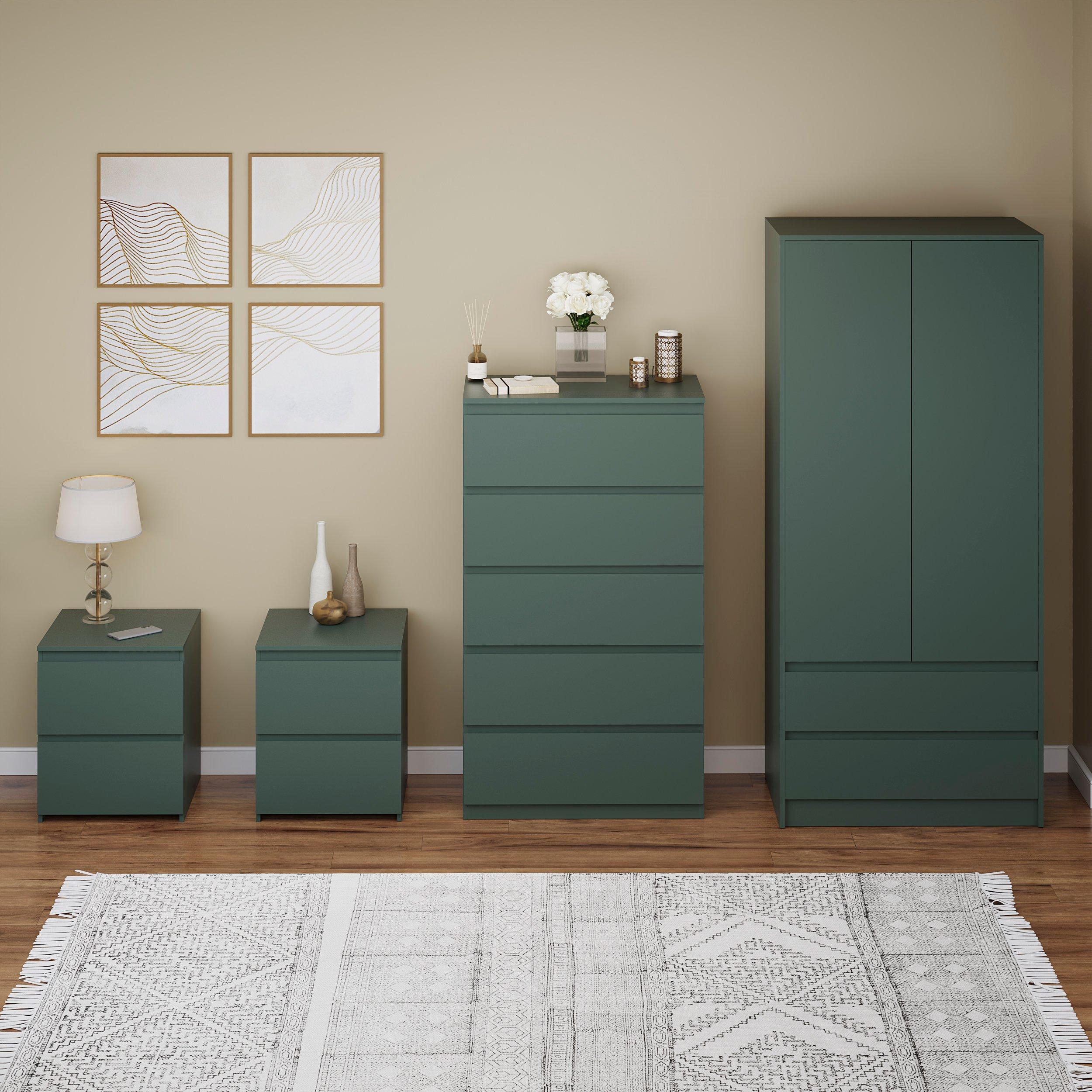 Jasper Green - Lassic - Vida Designs 4 Piece Denver Bedroom Set 3 - 2