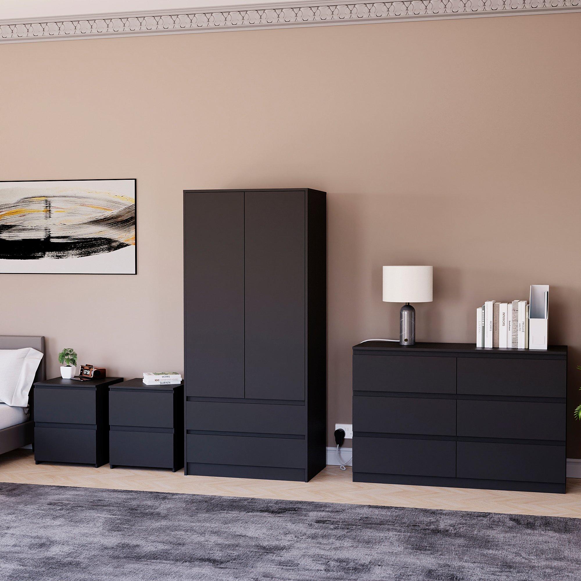 Black - Lassic - Vida Designs 4 Piece Denver Bedroom Set 4 - 1