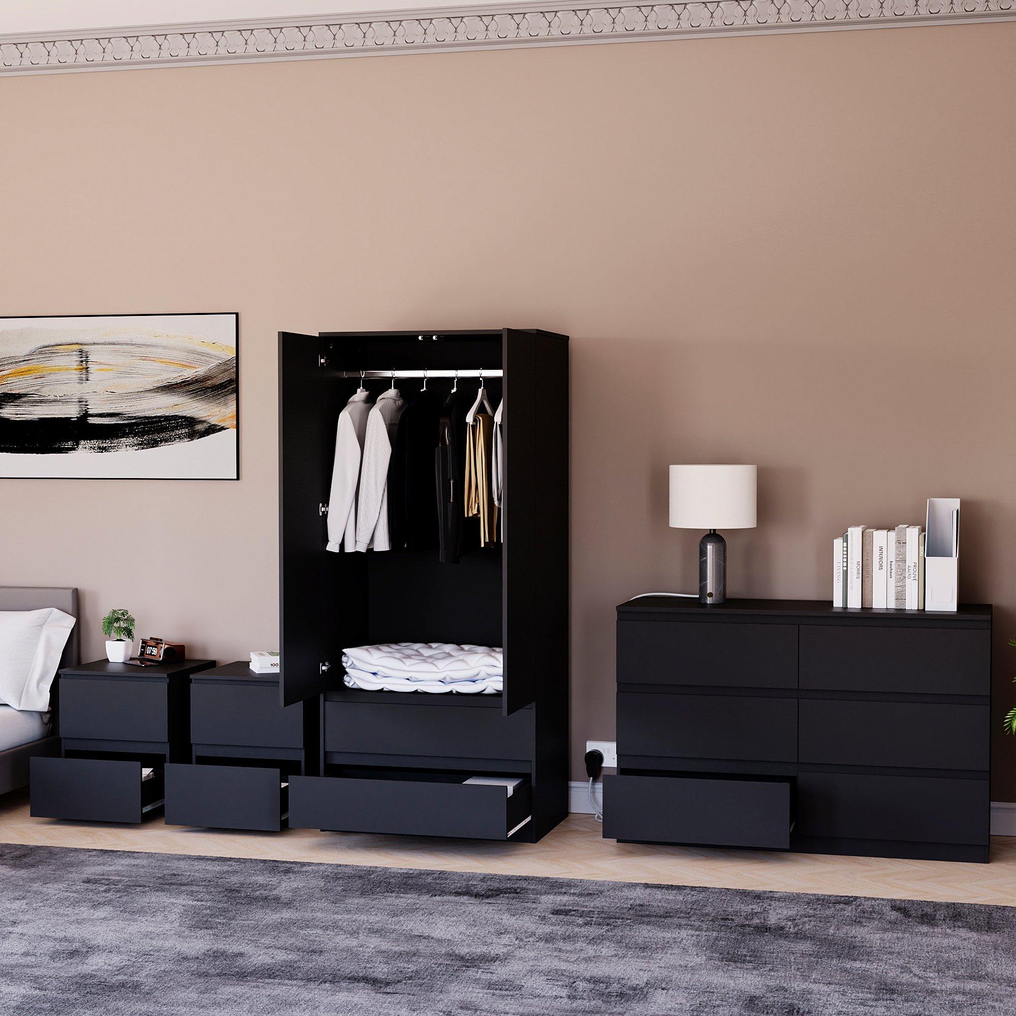 Black - Lassic - Vida Designs 4 Piece Denver Bedroom Set 4 - 3