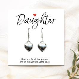 Aye Do Daughter Gift Card with Heart Earrings 614-CD-FHhr