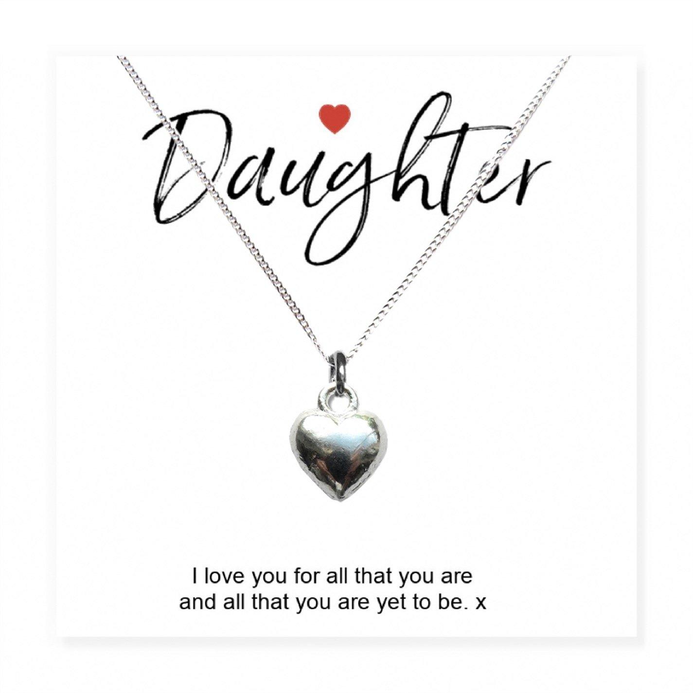 Silver - Aye Do Gifts - Daughter Gift Card with Heart Necklace 614-CDSS-NK - 4