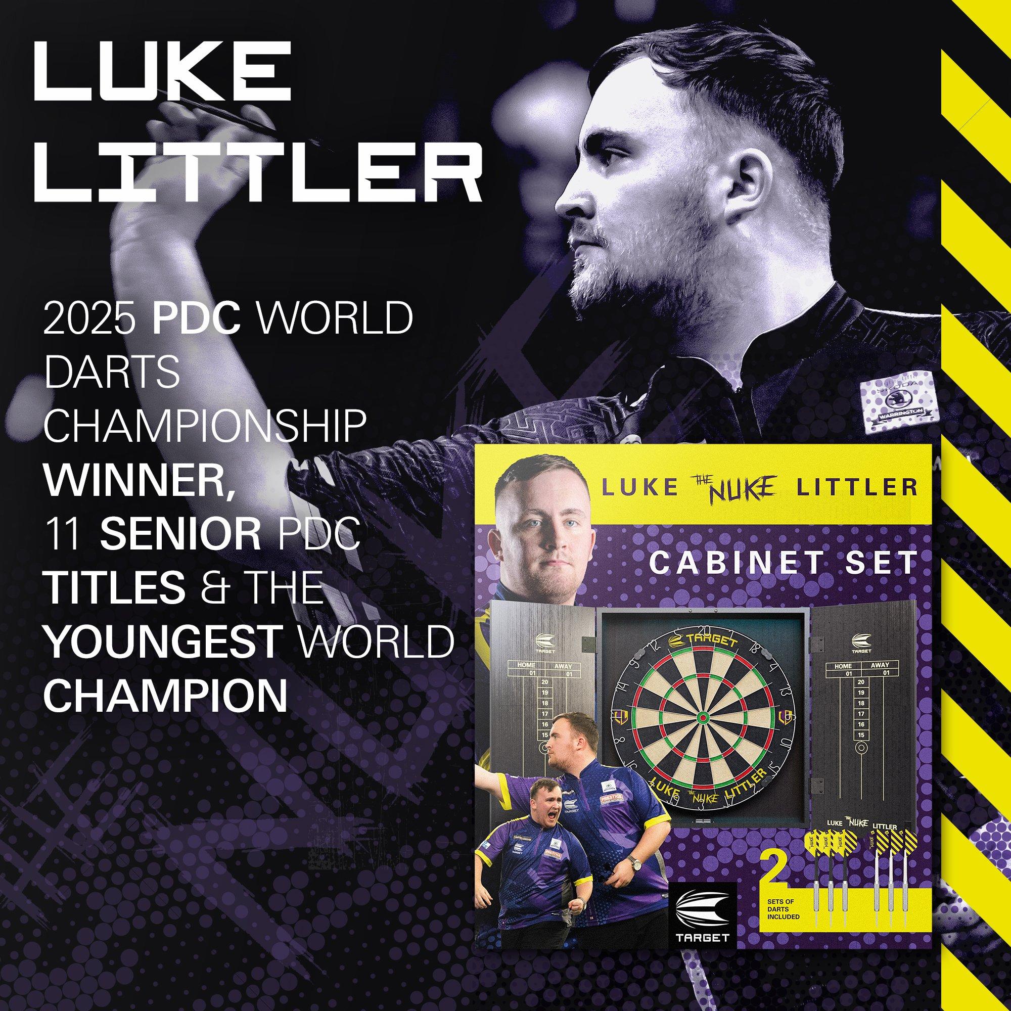 Multi - Target Darts - Luke Littler Dartboard Cabinet Set - 7