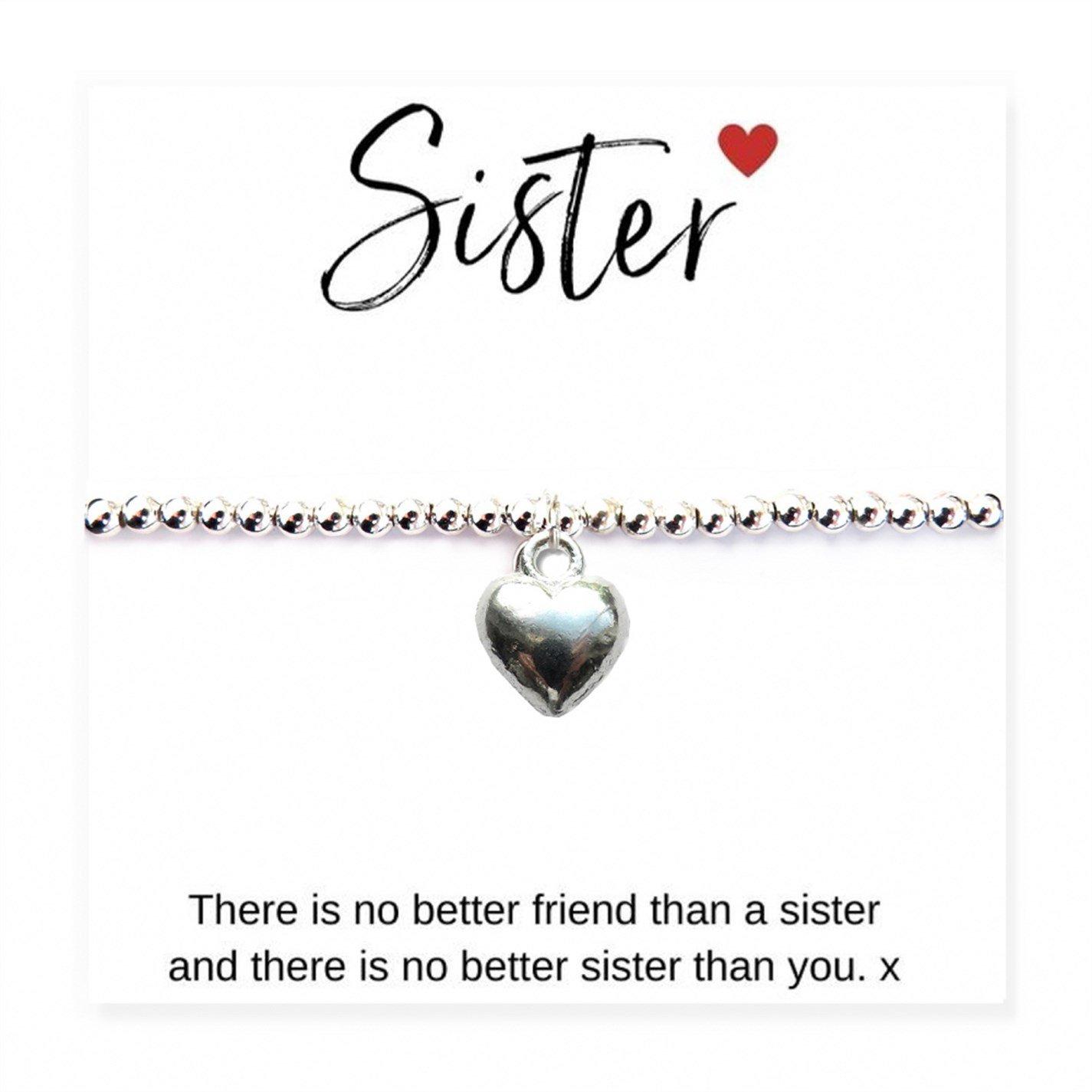 Silver - Aye Do Gifts - Sister Gift Card & Heart Charm Bracelet 613-CDSS-S - 5