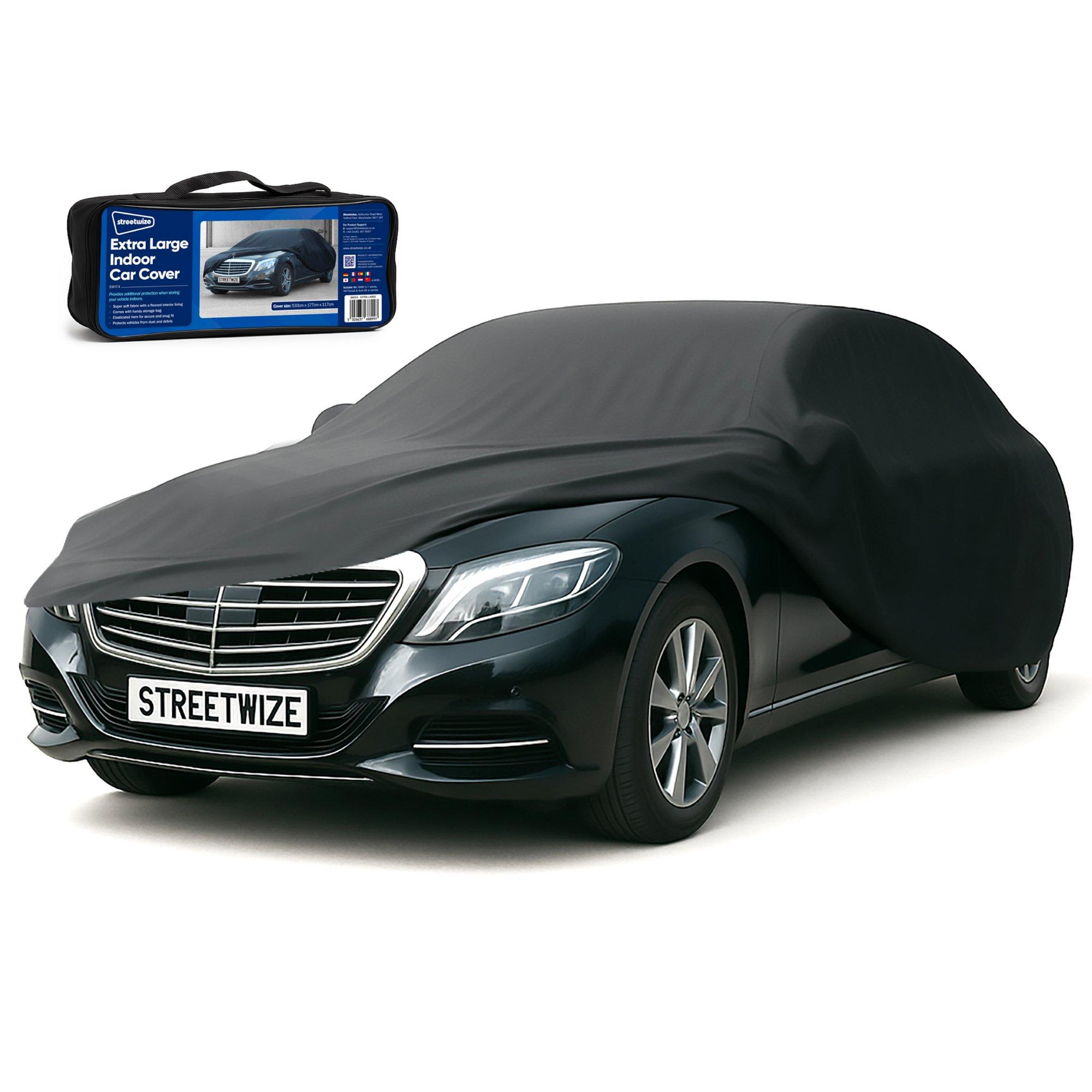 Black - Streetwize - Indoor Car Cover - XLarge - 533 x 177 x 117cm - 1