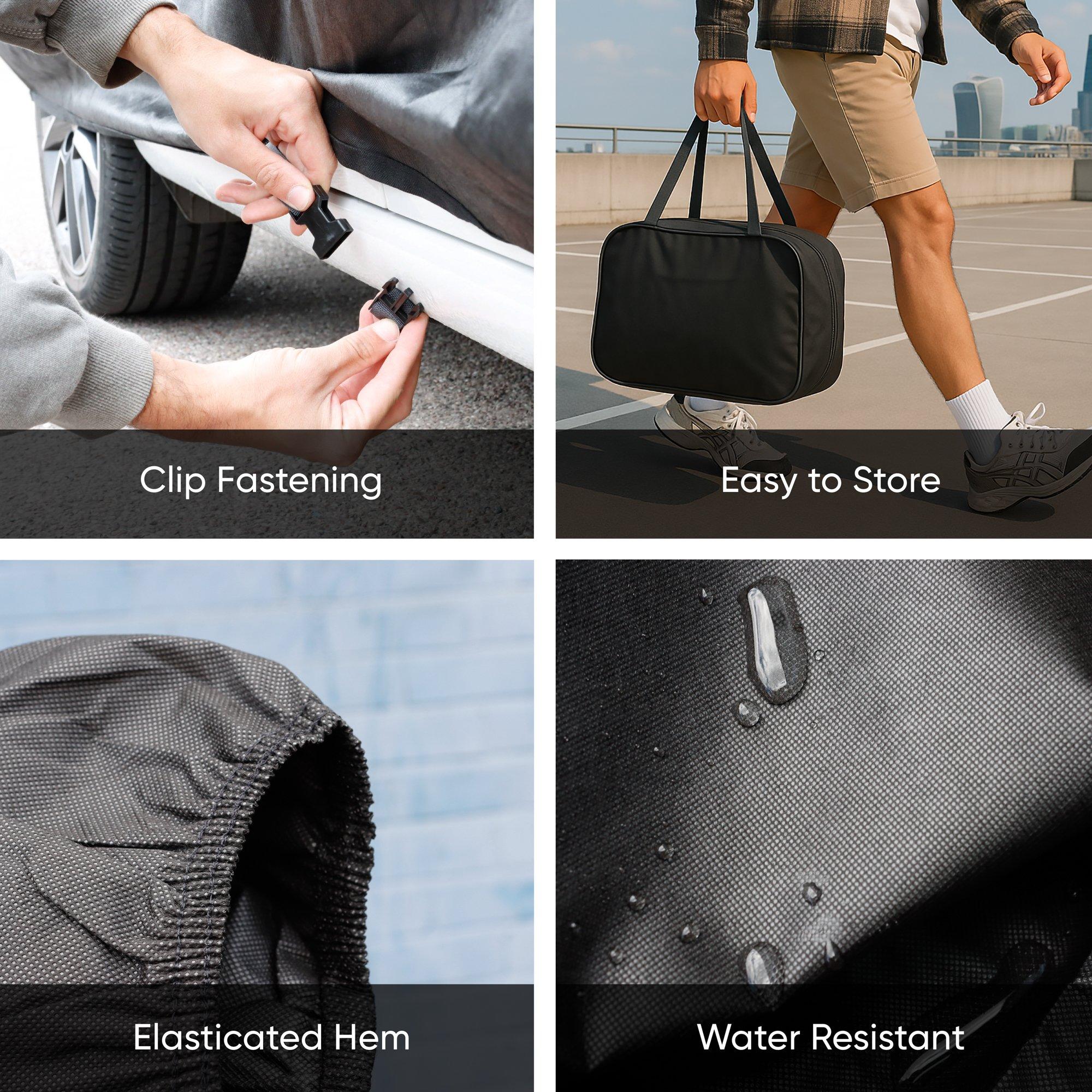 Black - Streetwize - Indoor Car Cover - Small - 406 x 165 x 117cm - 7