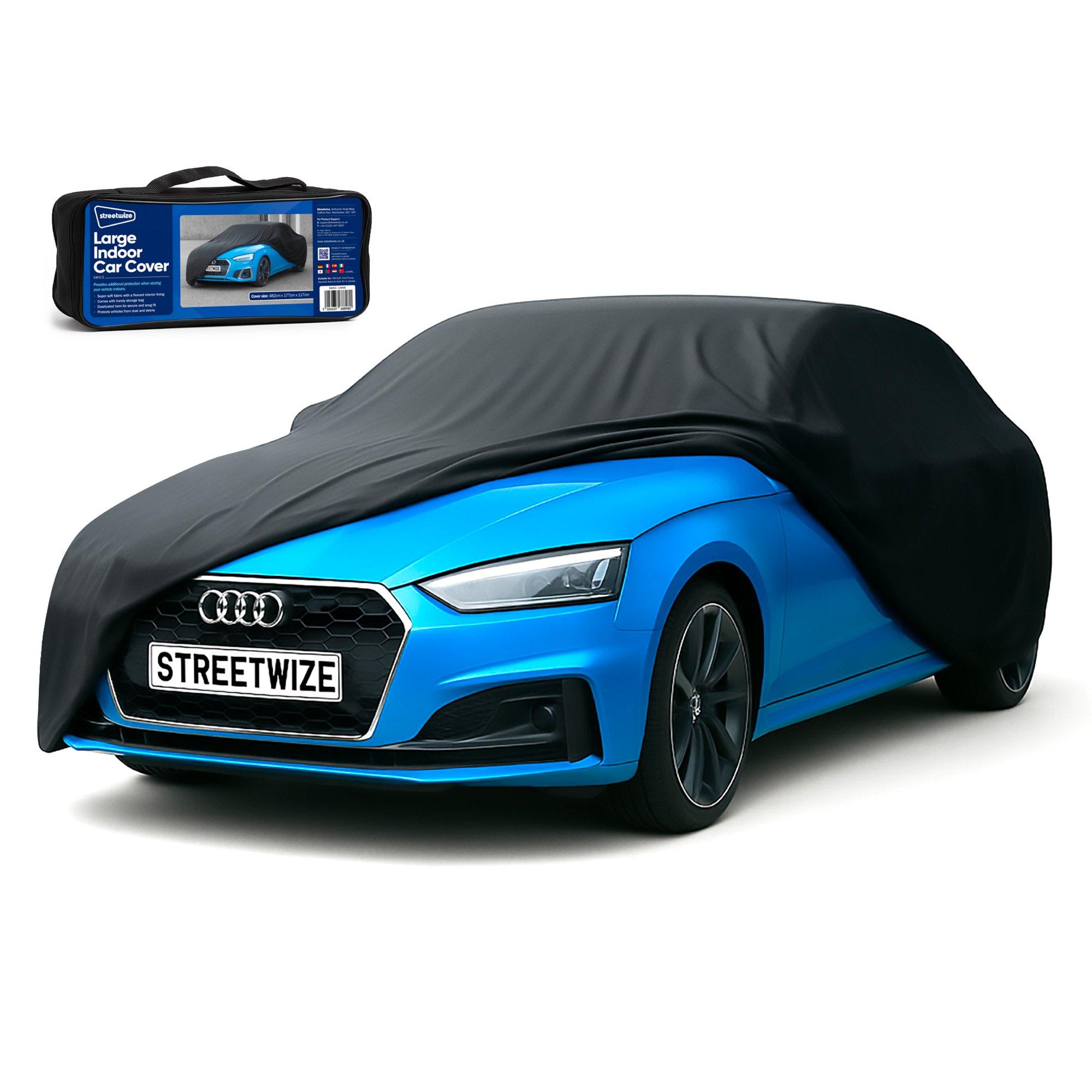 Black - Streetwize - Indoor Car Cover - Large - 482 x 177 x 117cm - 1
