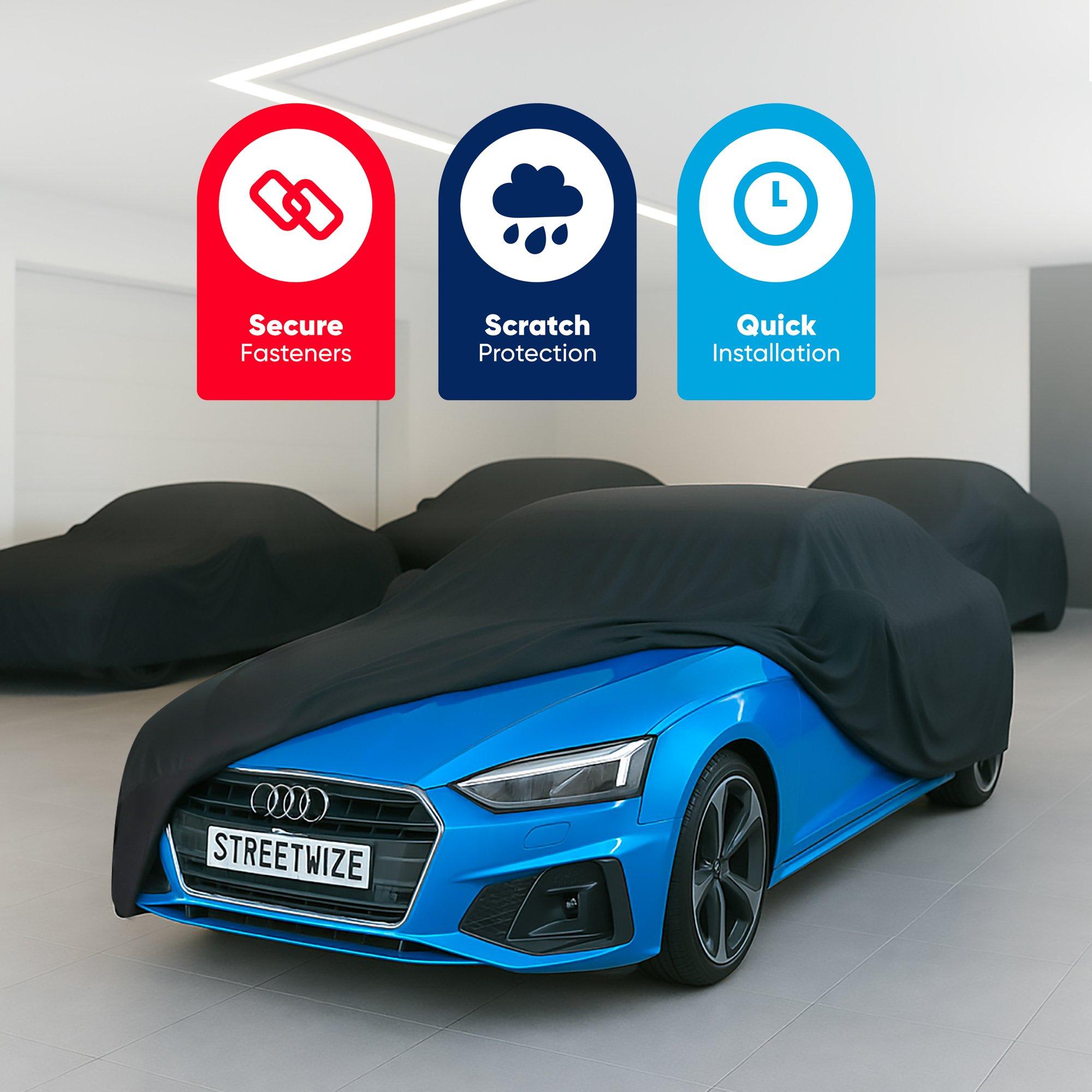 Black - Streetwize - Indoor Car Cover - Large - 482 x 177 x 117cm - 3